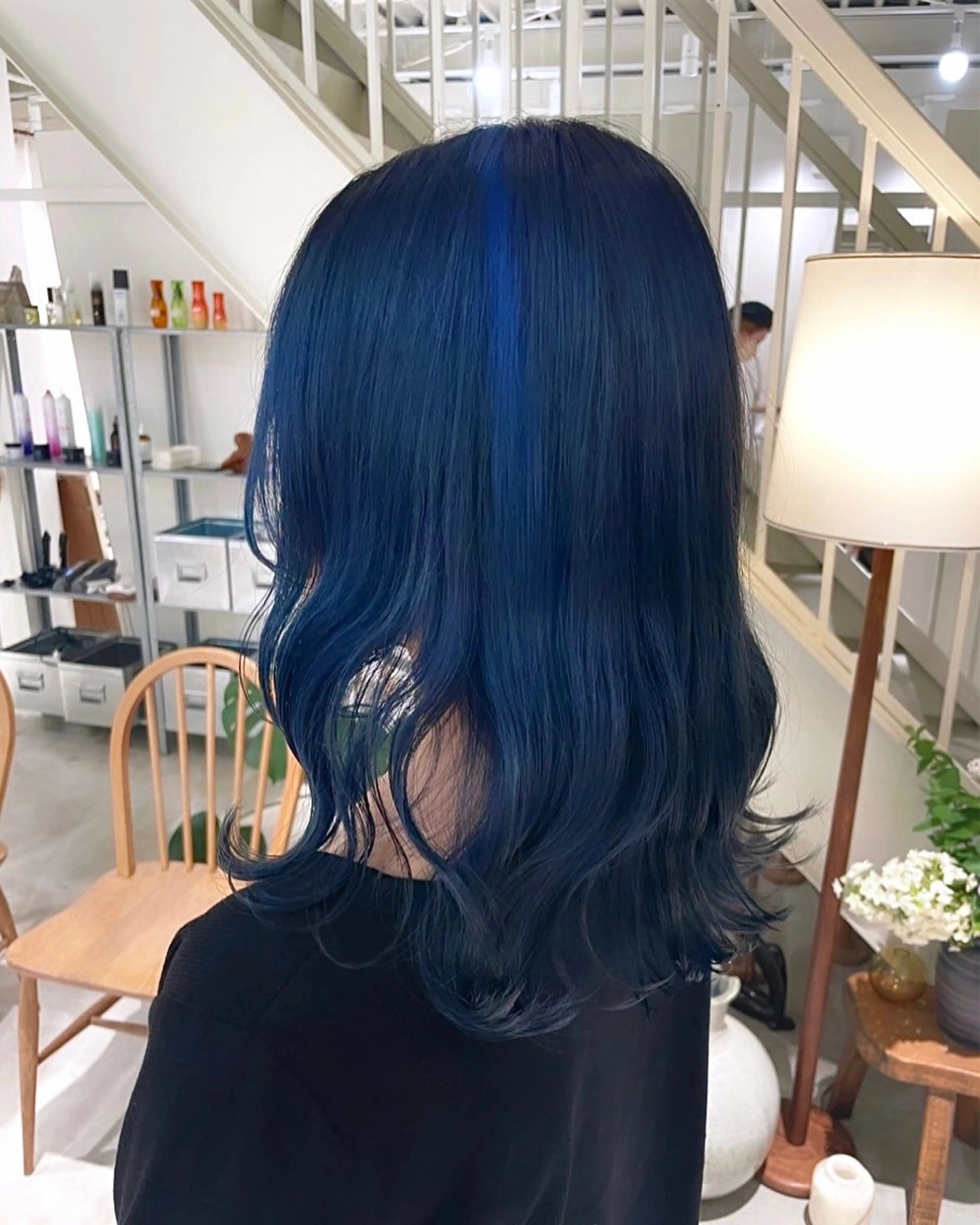 ロング カラー ヘアカラー 林 千聖のヘアスタイル