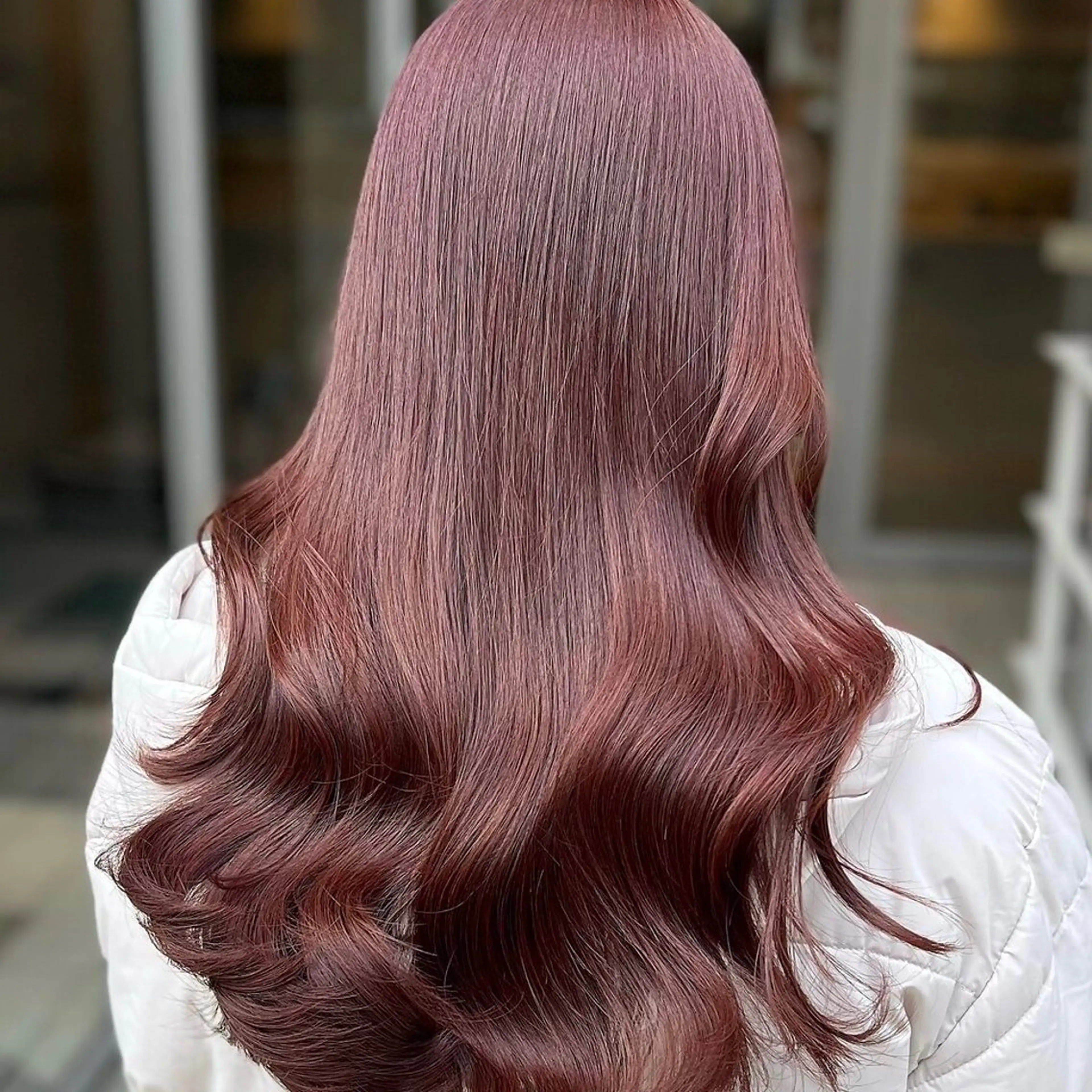 ロング カラー ブラウンカラー ピンクカラー ピンクブラウン ロング 💖ブリーチ/暖色 𝐘𝐮𝐢💖のヘアスタイル