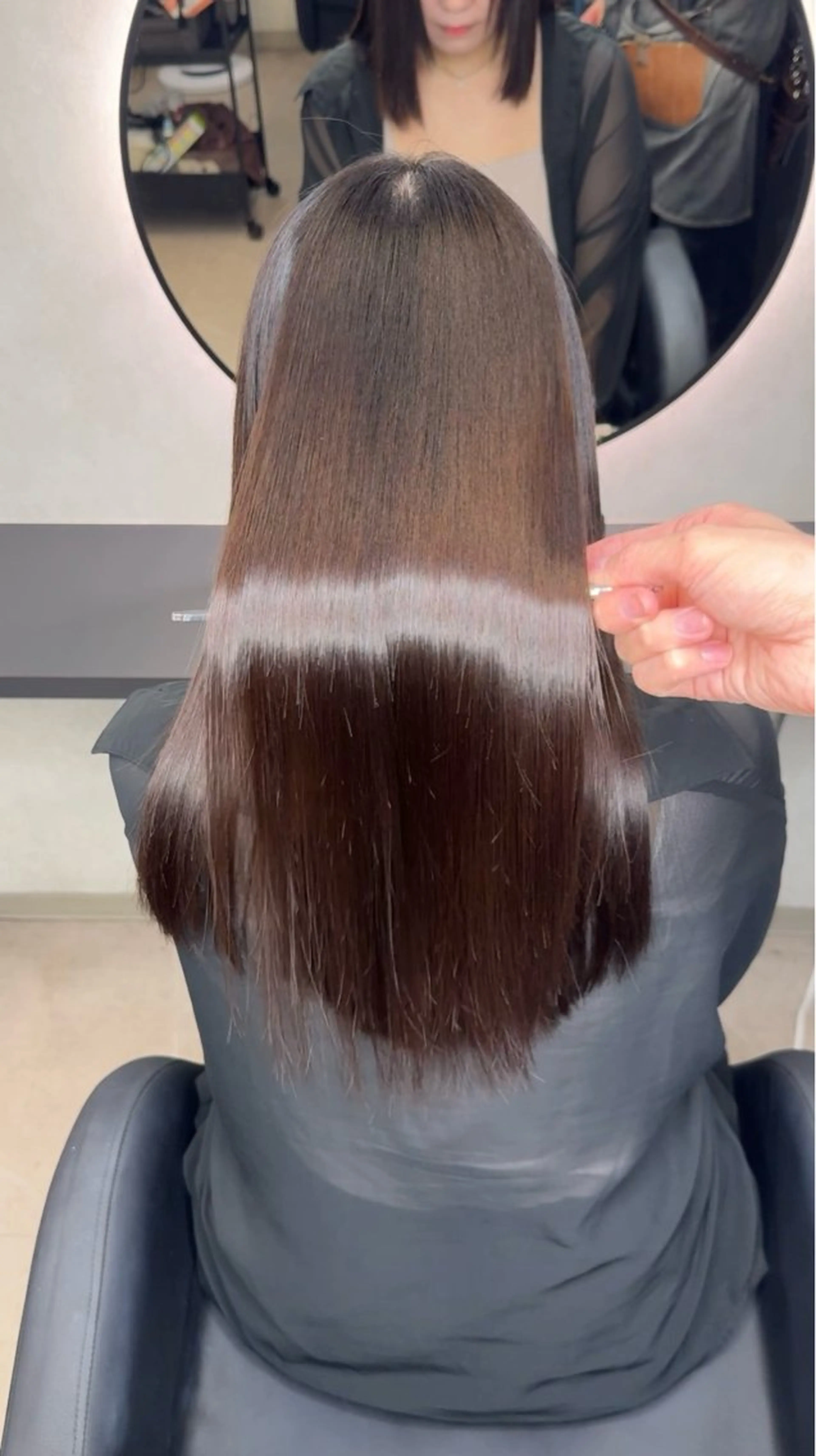 ロング カラー ヘアアレンジ カット ヘアカラー 縮毛矯正 新宿 /髪質改善/ 縮毛矯正/ヒュウガのヘアスタイル