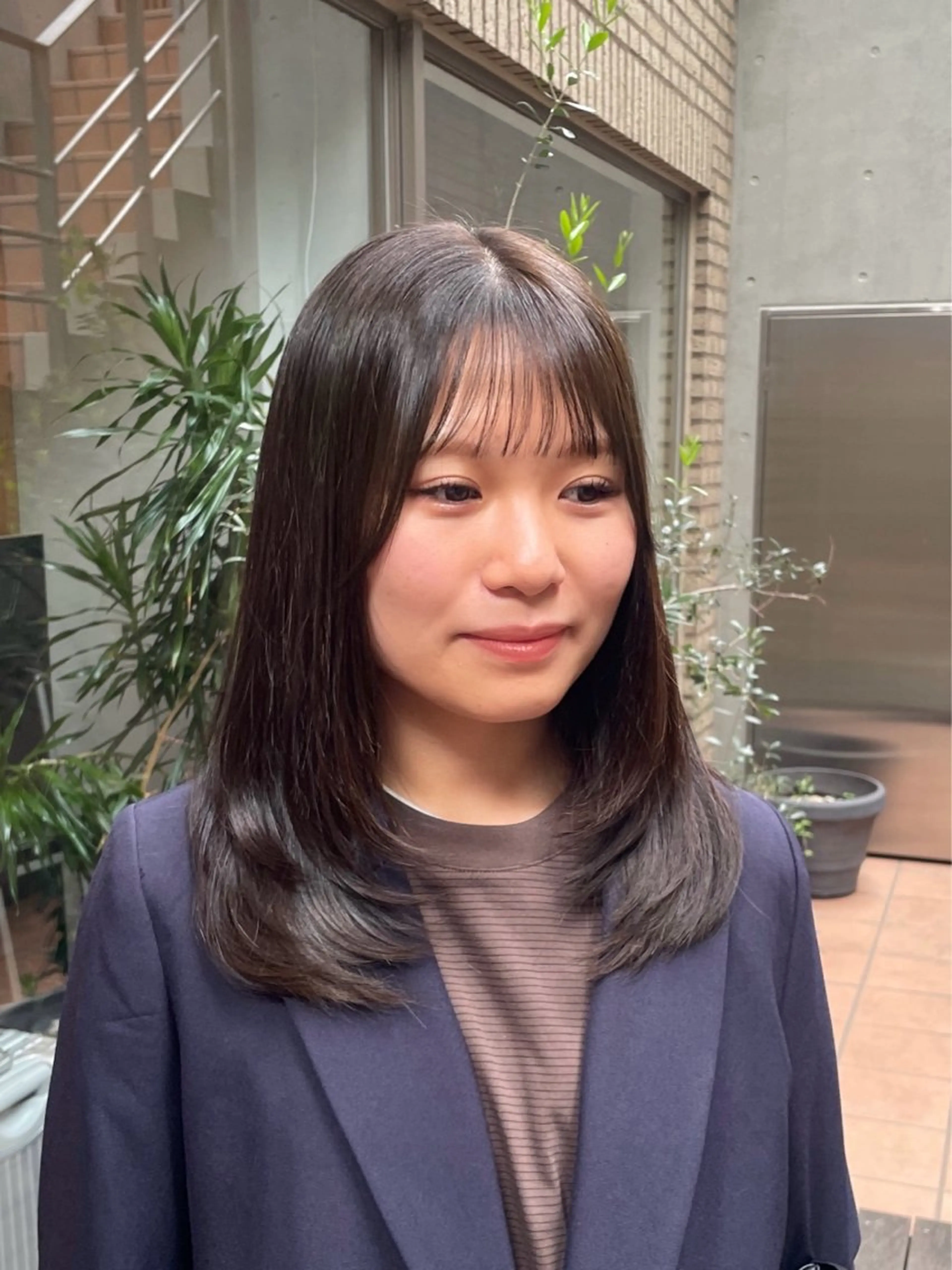 セミロング カラー レイヤーカット カット ヘアカラー トリートメント 縮毛矯正/レイヤー 🌙児玉光瑠のヘアスタイル