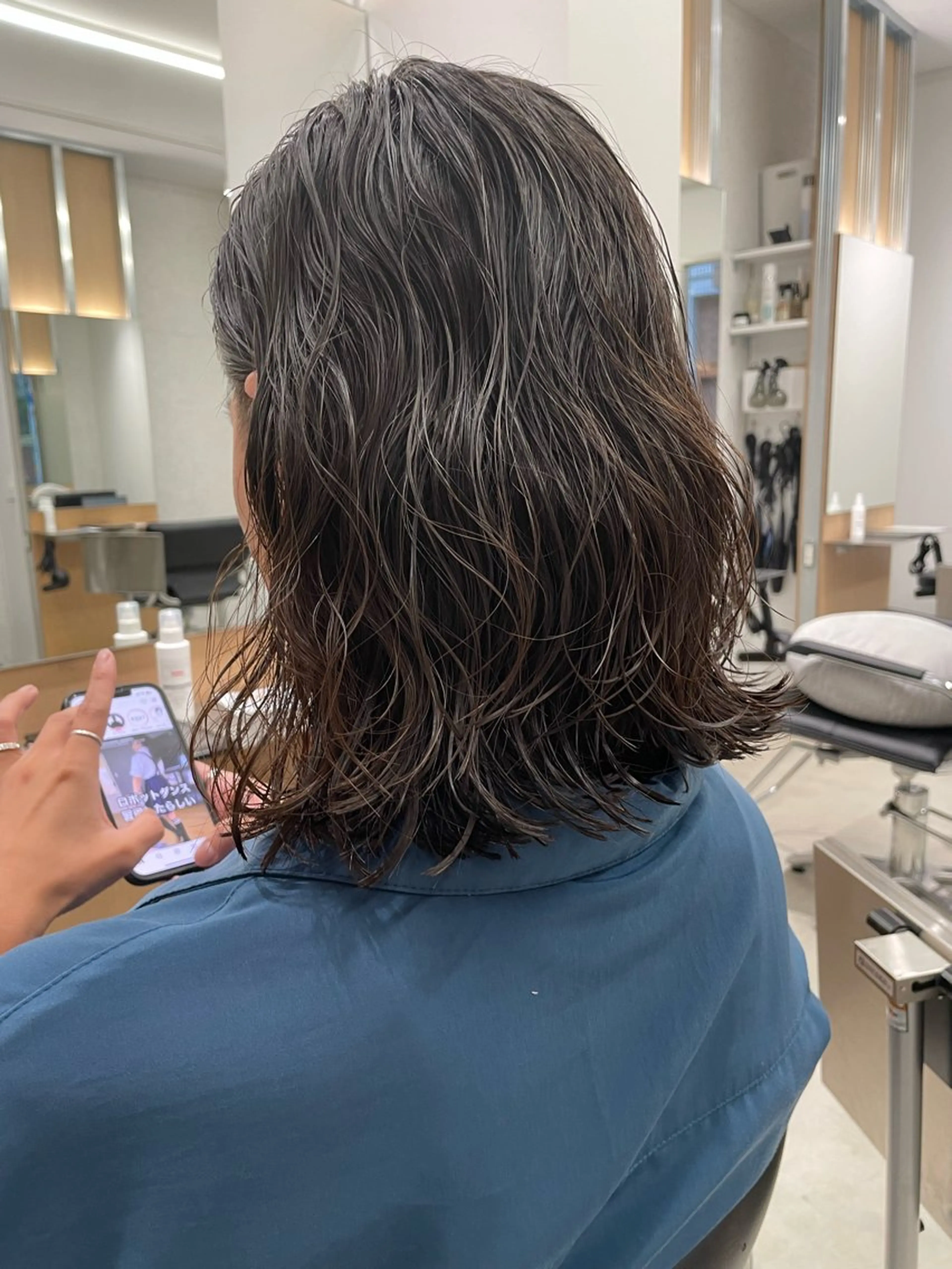 ミディアム パーマ メンズ カット パーマ 髪質改善/茅ヶ崎 マツモト リョウのヘアスタイル