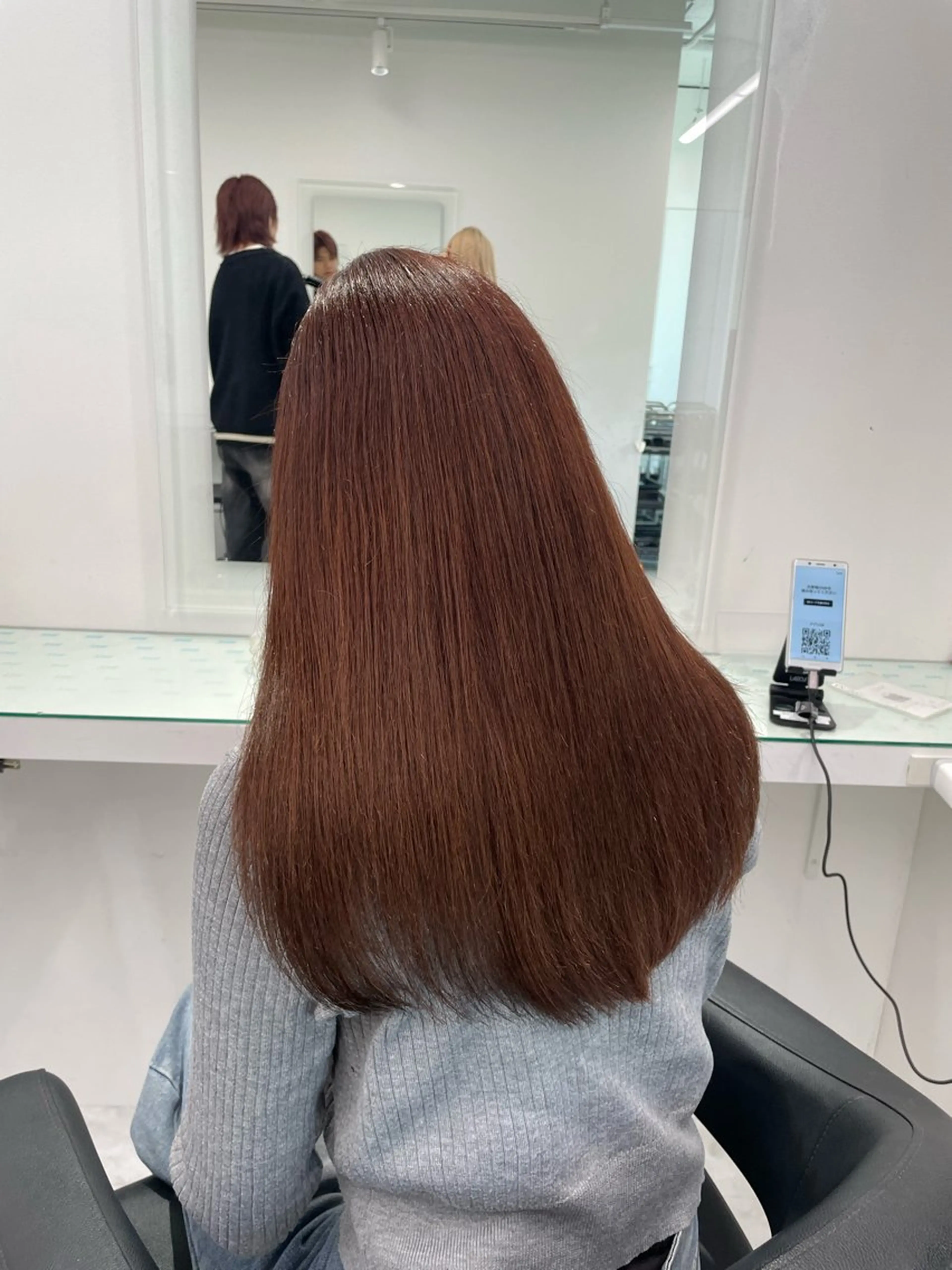 セミロング カラー ヘアカラー トリートメント ヘッドスパ ヘアセット ❄最強かわいいカラー ❄️MINA❄️のヘアスタイル