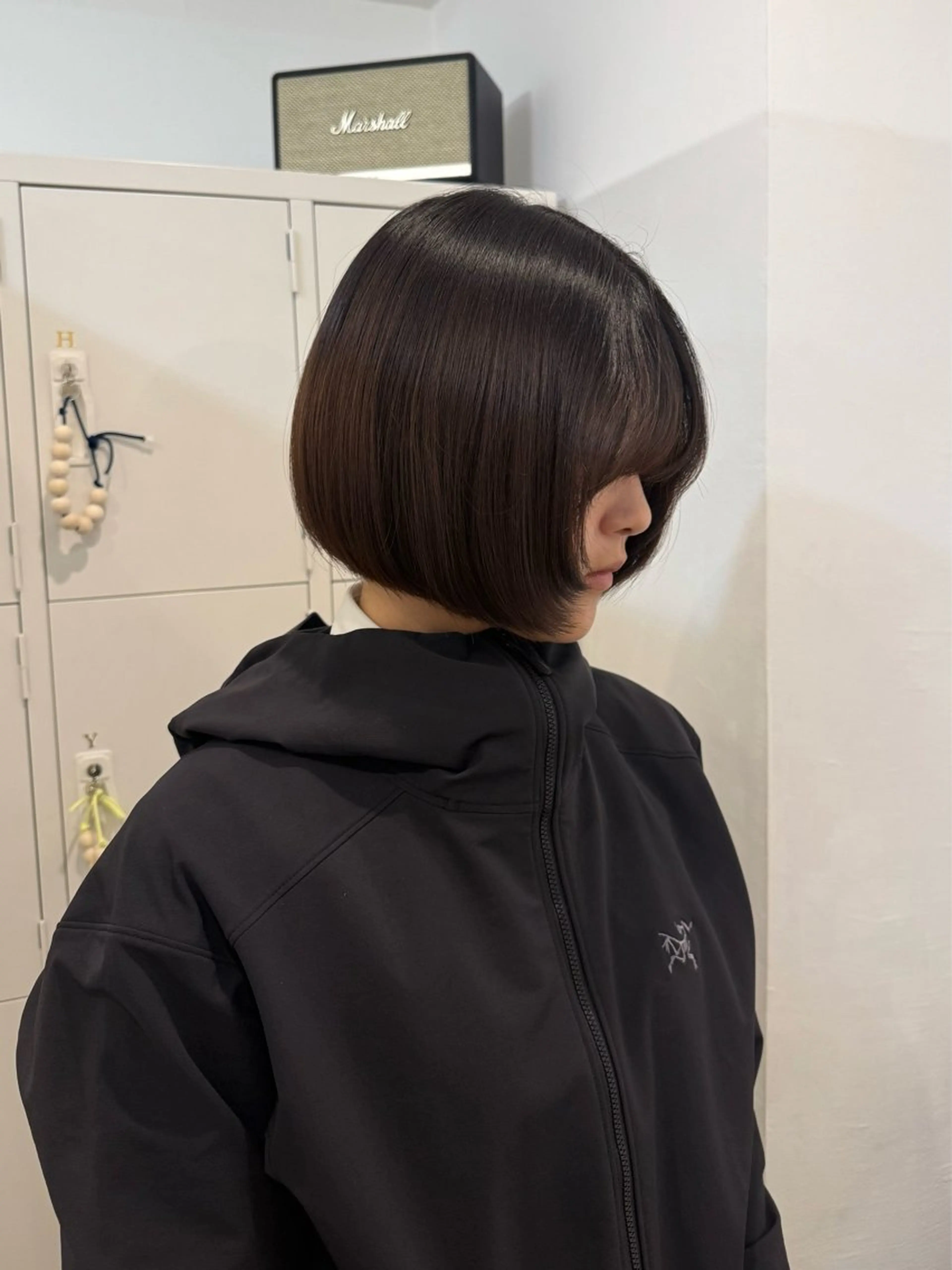 ショート ボブ 顔まわりレイヤー 顔周りカット レイヤーカット 藤本 泰 / カットモデル様募集中のヘアスタイル