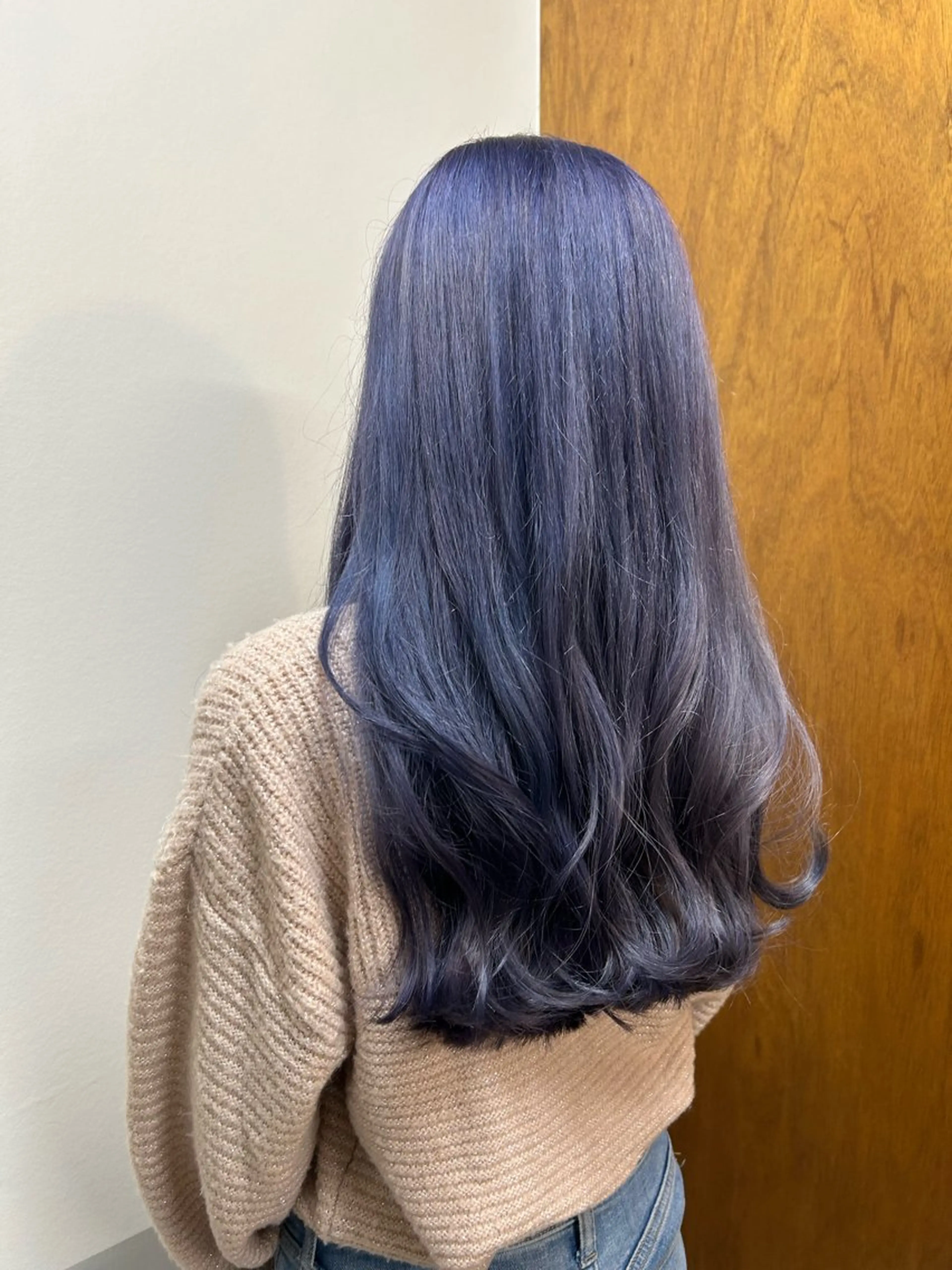 ロング カラー アッシュ ブリーチ ラベンダーカラー ラベンダーアッシュ ハイトーン特化⭐️ 飯田大樹のヘアスタイル