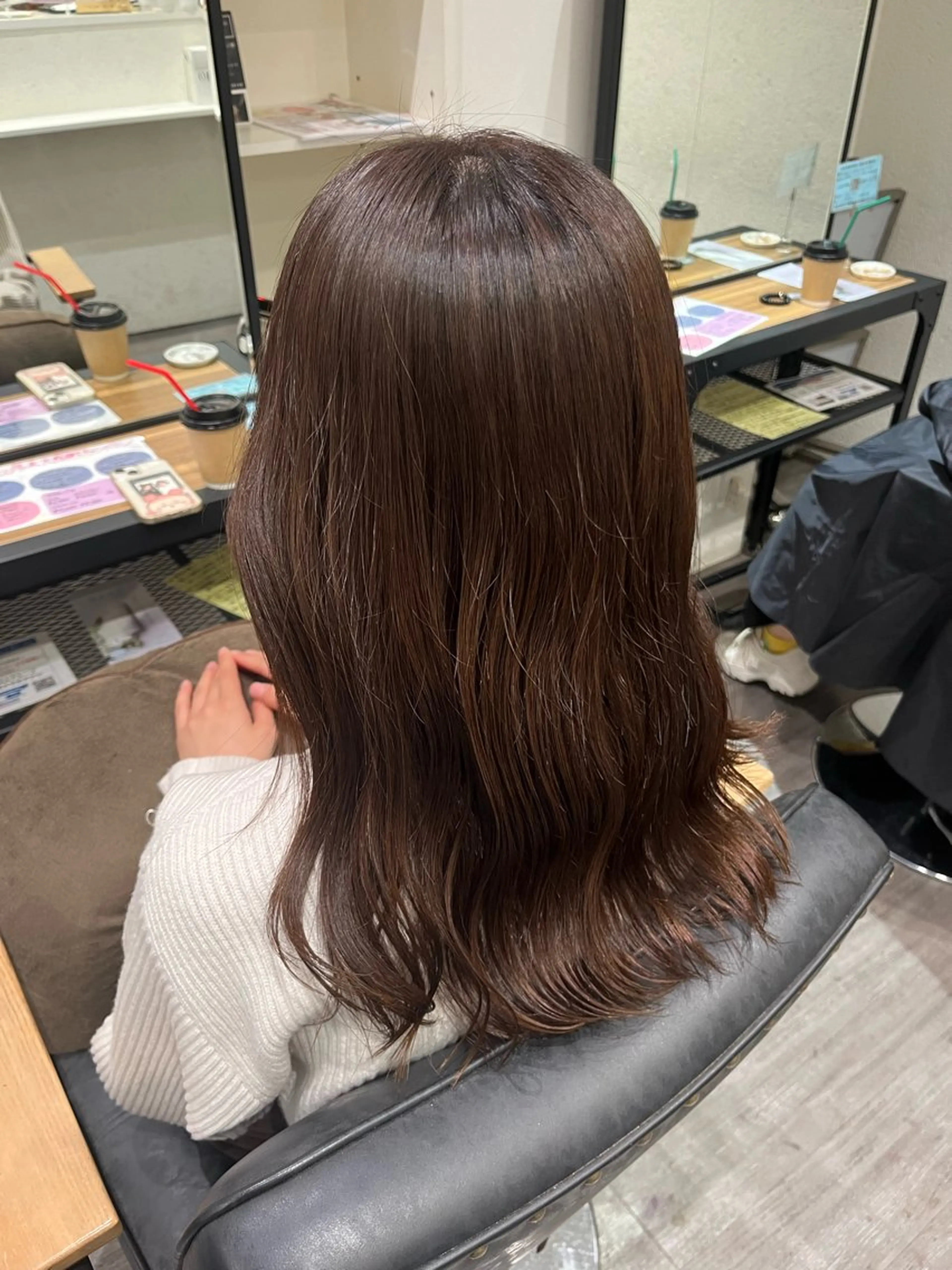 セミロング カラー ヘアアレンジ ベージュカラー cocotte 💟草間紫音💟のヘアスタイル