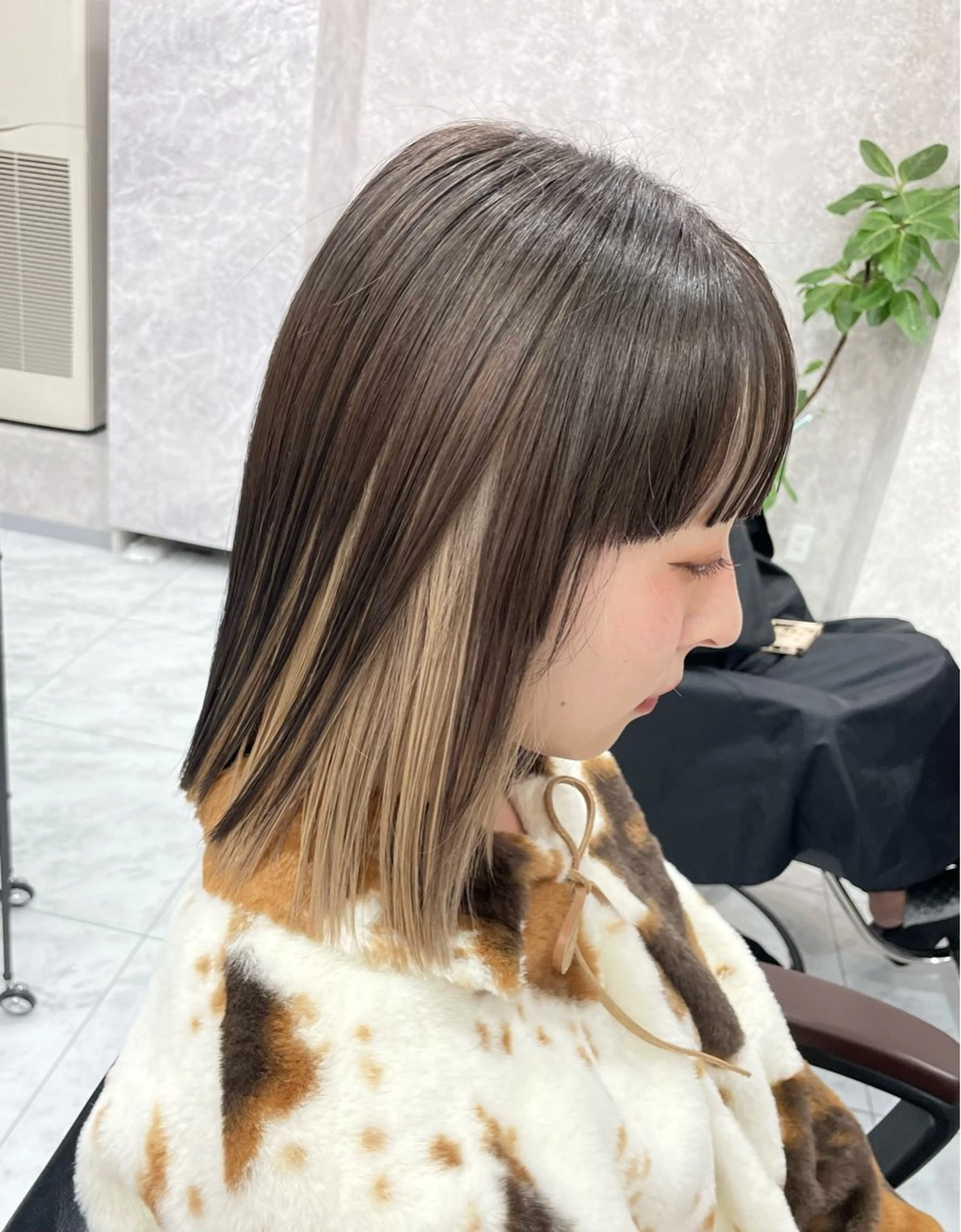 ミディアム 🦋ハイトーン🦋 石山 希理🦋のヘアスタイル