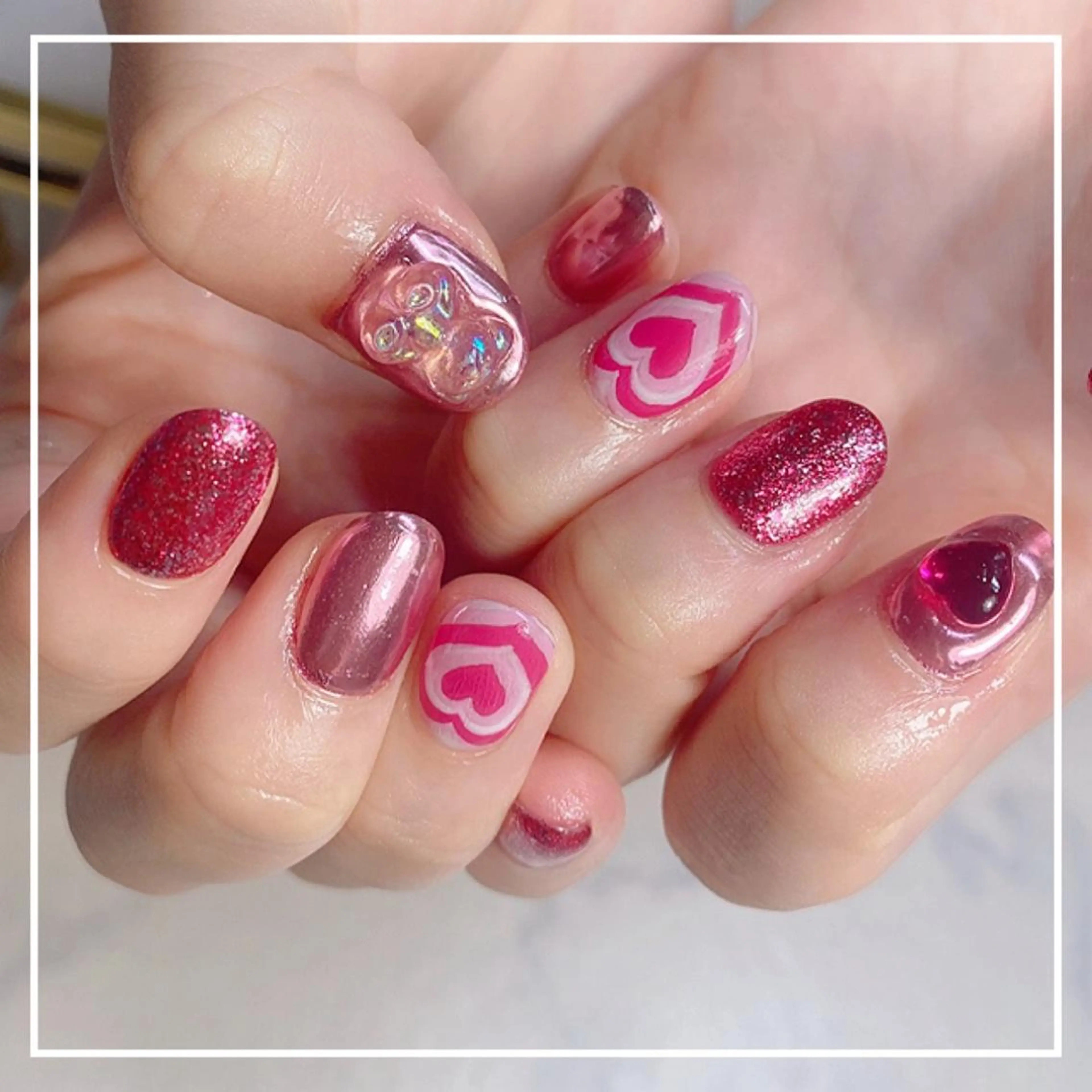 ネイル アートネイル 韓国ネイル ワンカラーネイル RiLion💗 Risa🦋💜のネイルデザイン