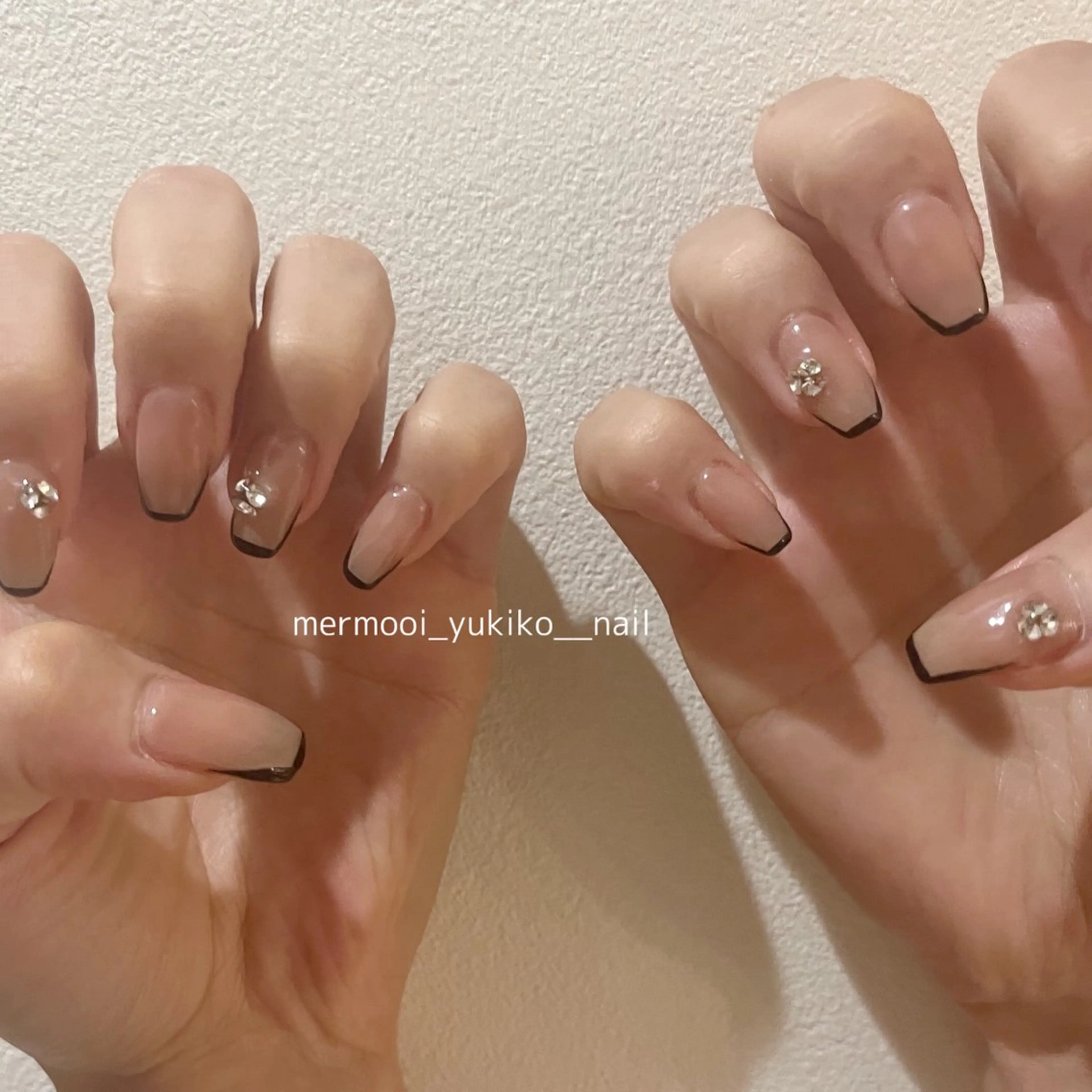 ネイル クリアネイル フレンチネイル ニュアンスネイル melumooi nailのネイルデザイン