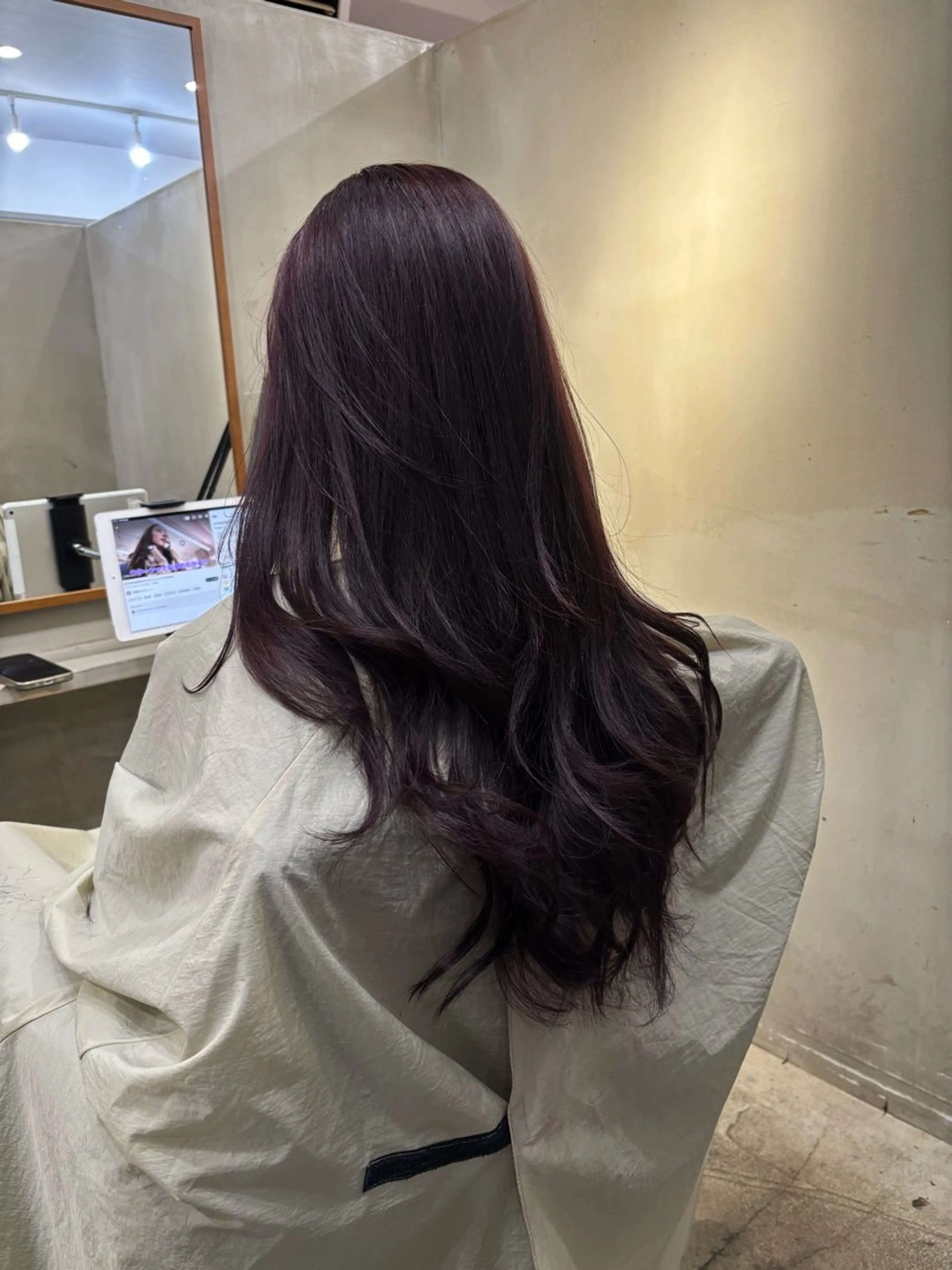 ロング カラー バイオレットカラー 縮毛矯正 ヘアカラー 中園康 /カラー/ブリーチのヘアスタイル