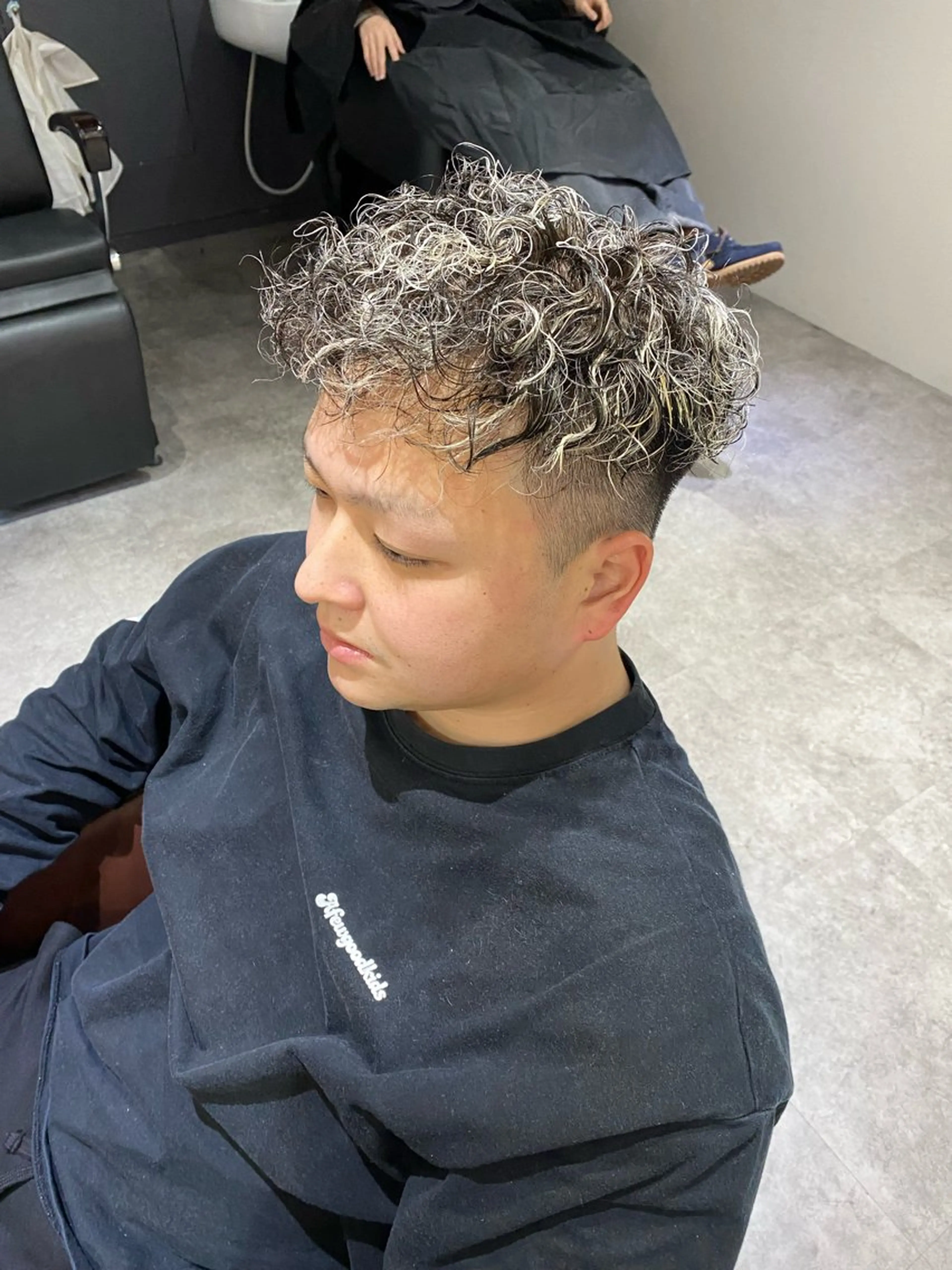 カラー パーマ メンズ カット ヘアカラー パーマ ヘアセット メンズブリーチカラー /パーマ ごーた立川のヘアスタイル