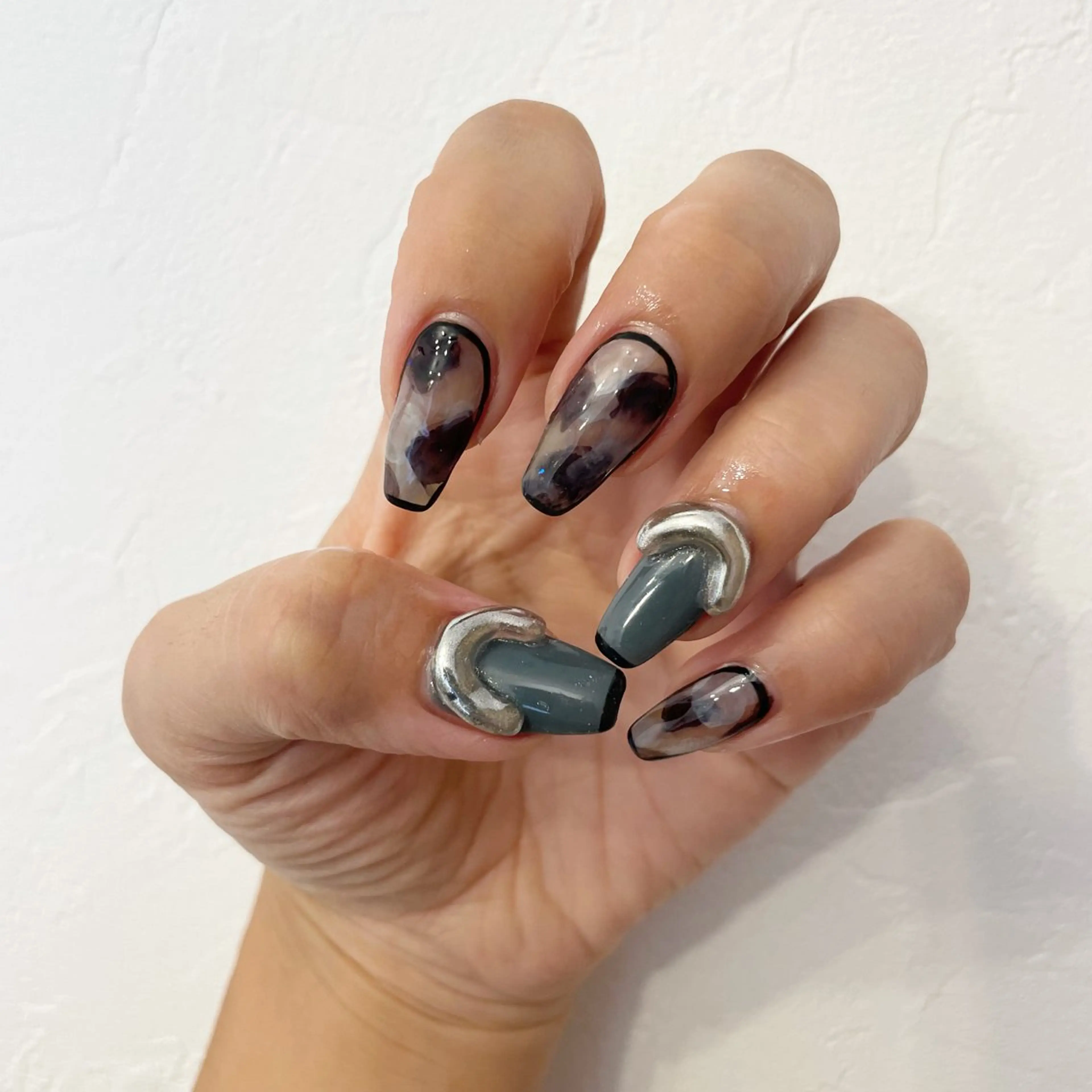 ネイル ハンドネイル Sea  nail by emaのネイルデザイン