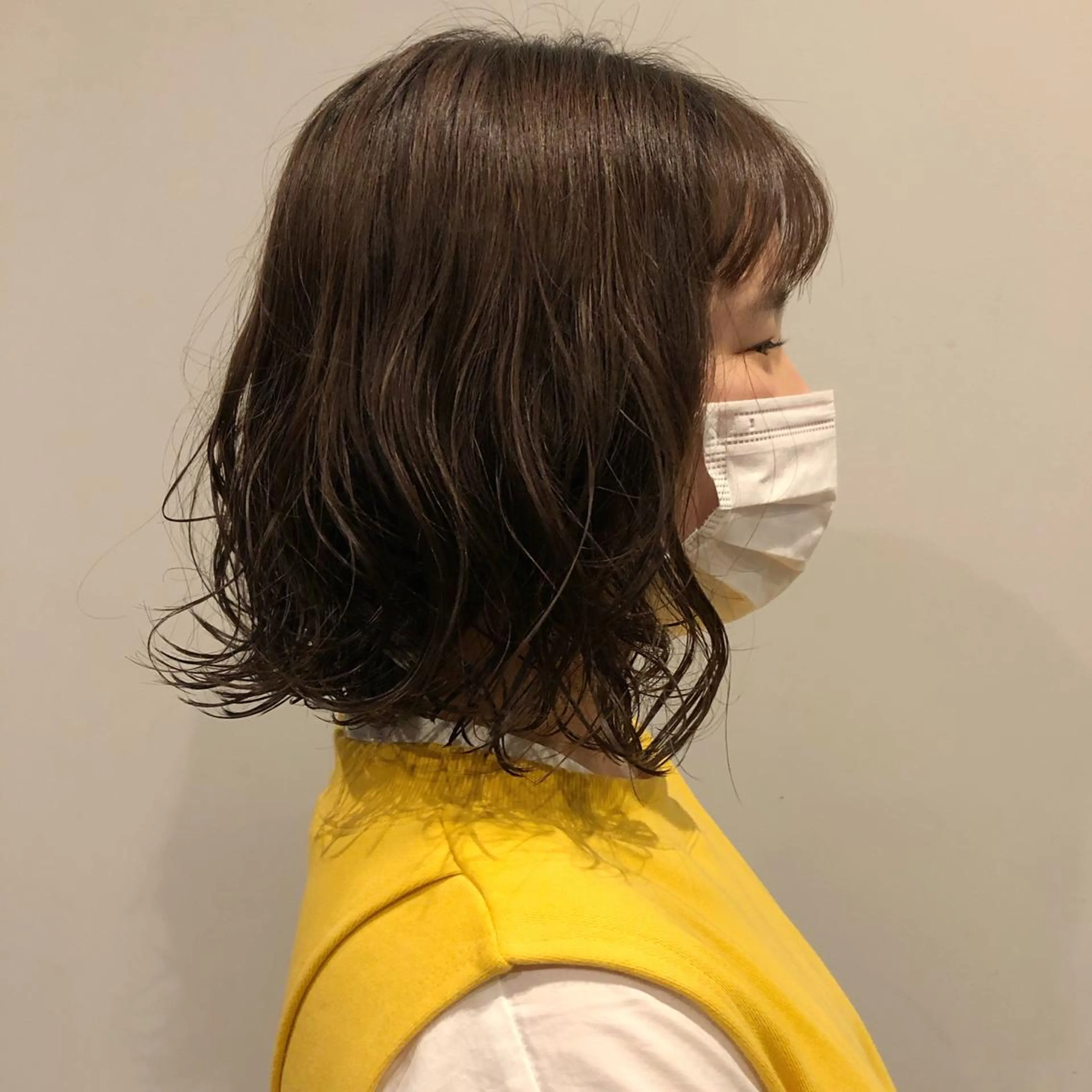 ミディアム パーマ ミディアムパーマ ストレートパーマ hono/ボブ/ ハイトーン/ベージュのヘアスタイル