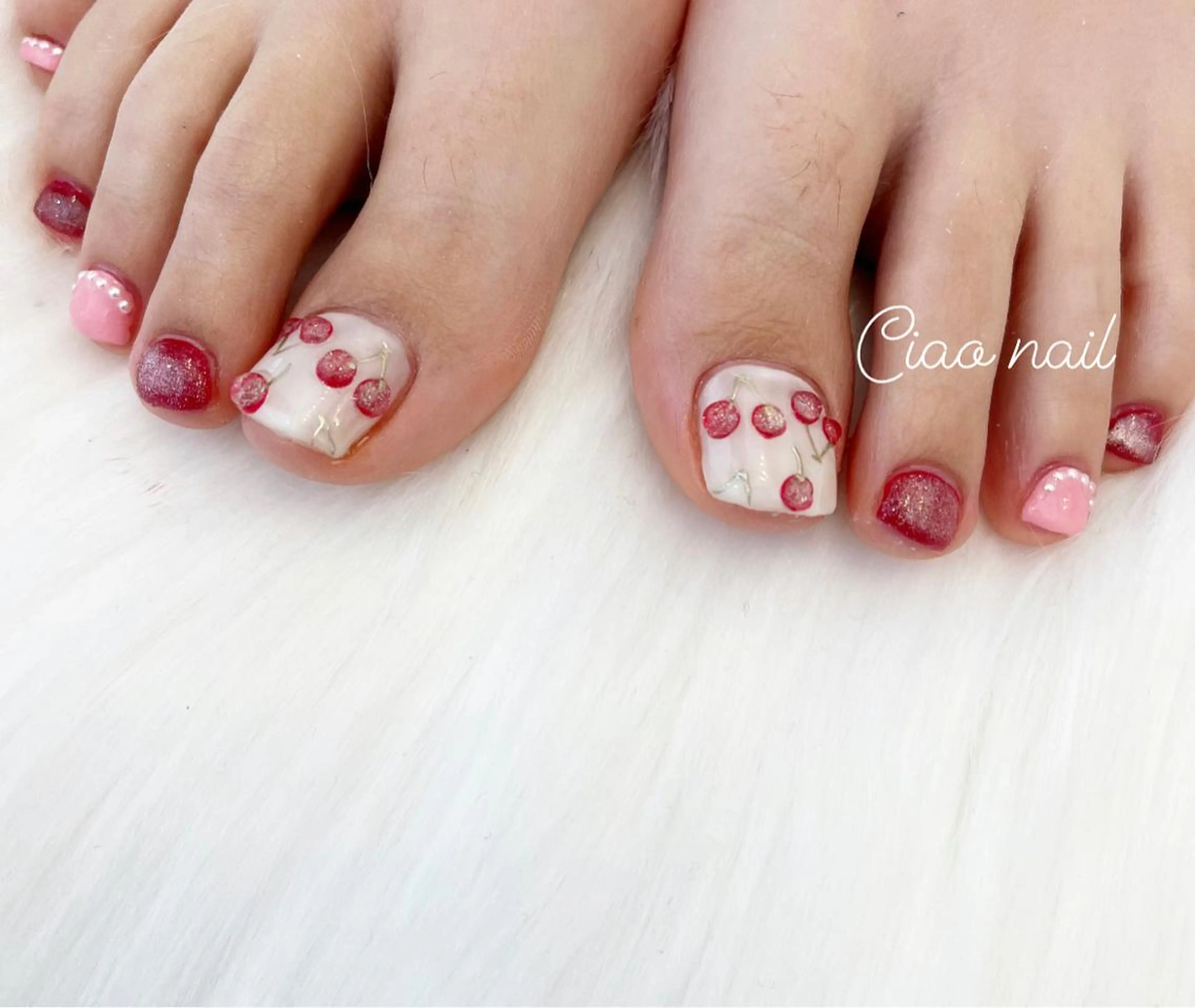 ネイル フットネイル マグネットネイル #Amin nail salonのネイルデザイン