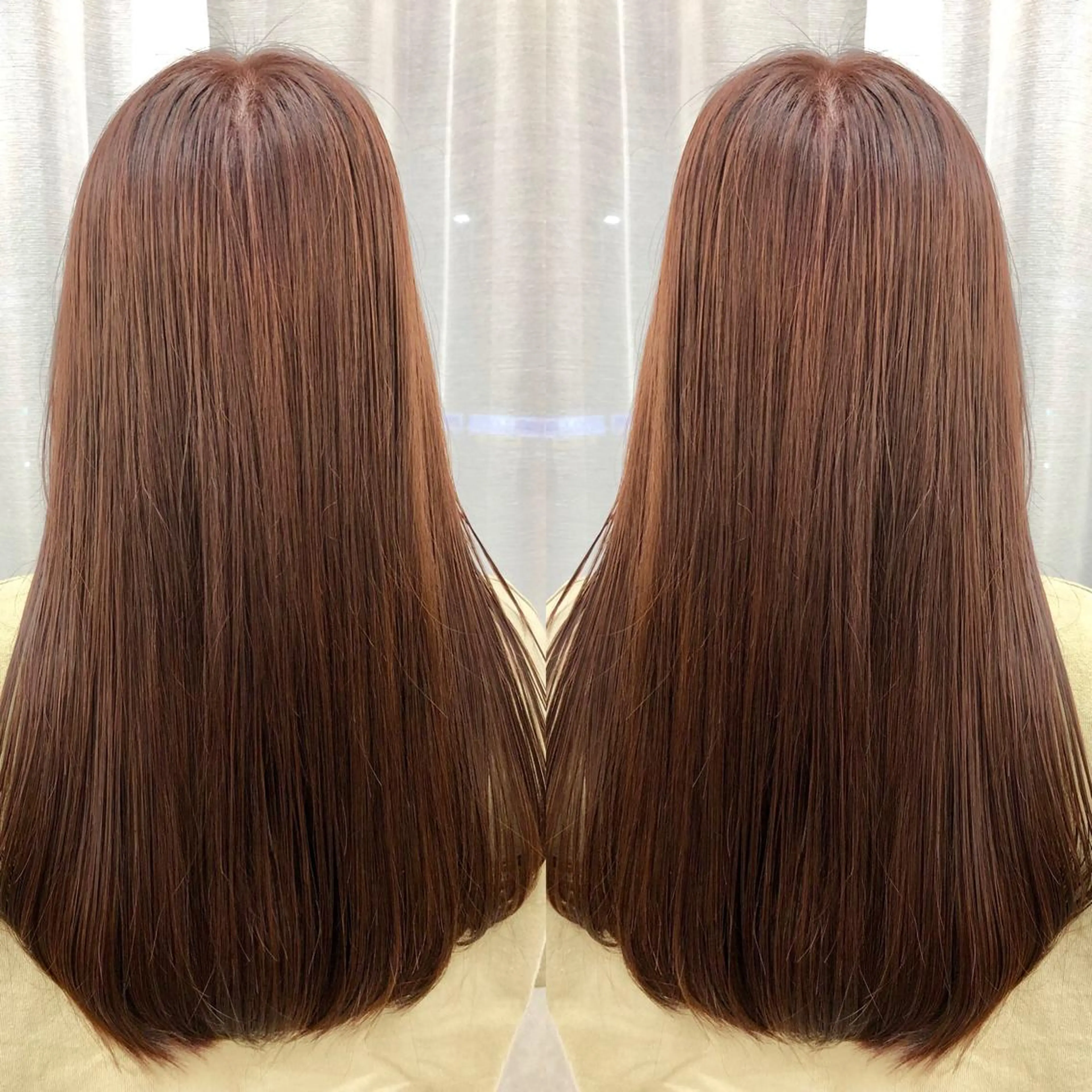 ロング カラー ピンクカラー トリートメント カット 縮毛矯正 トリートメント 天野 涼のヘアスタイル