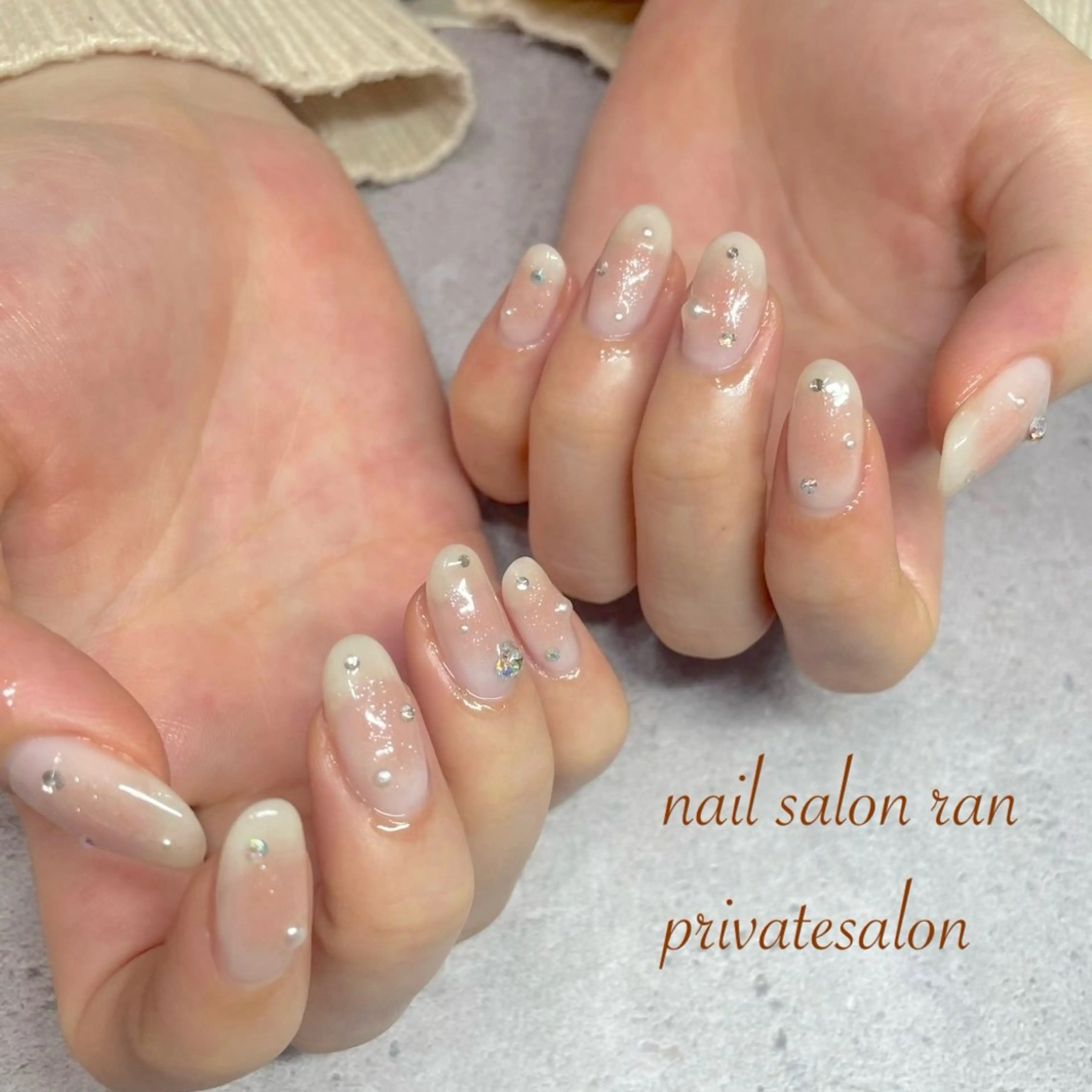 ネイル チークネイル ハンドネイル ハンドケア nailsalon ranのネイルデザイン