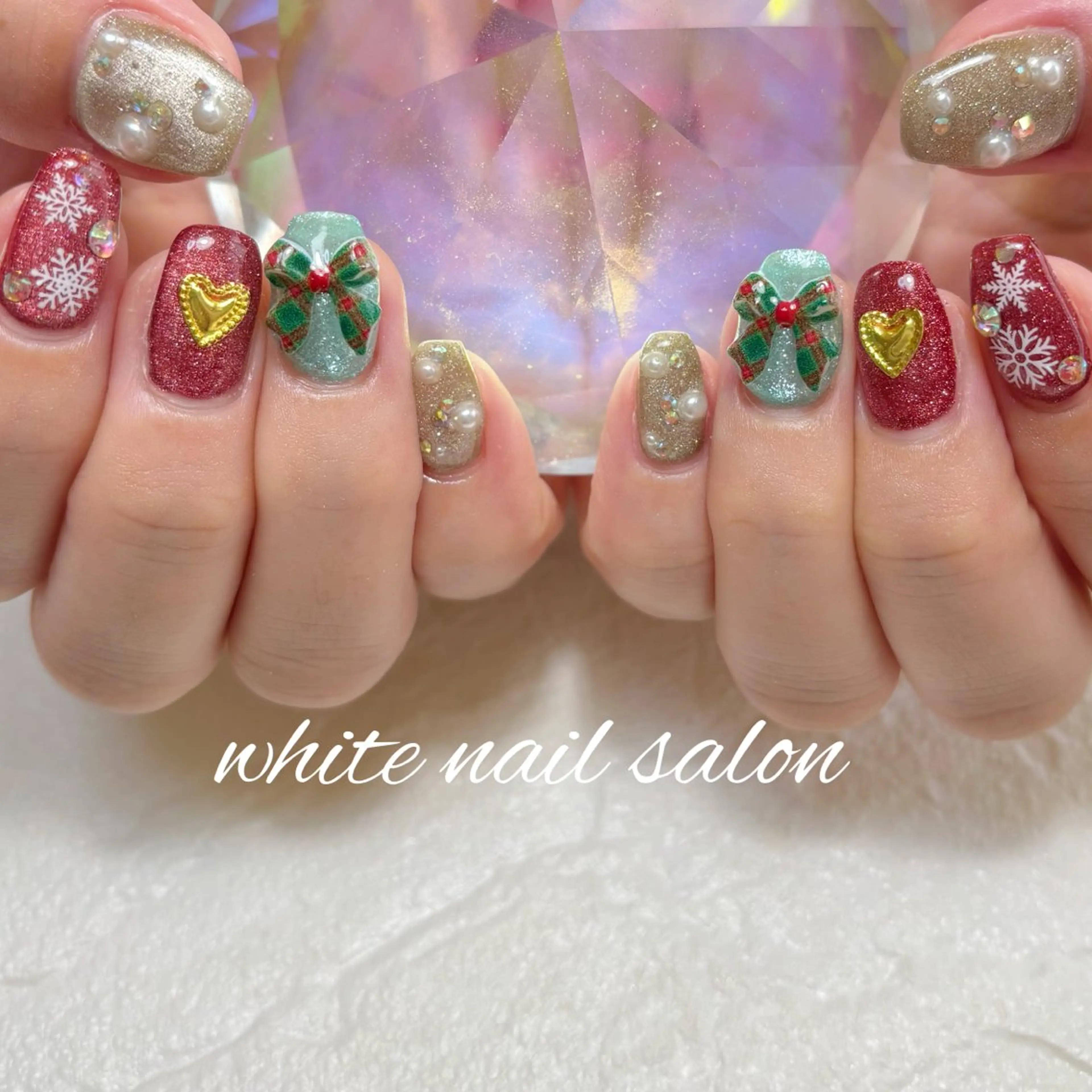 ネイル フットネイル ラメ(グリッター) ハンドネイル white nail salonのネイルデザイン