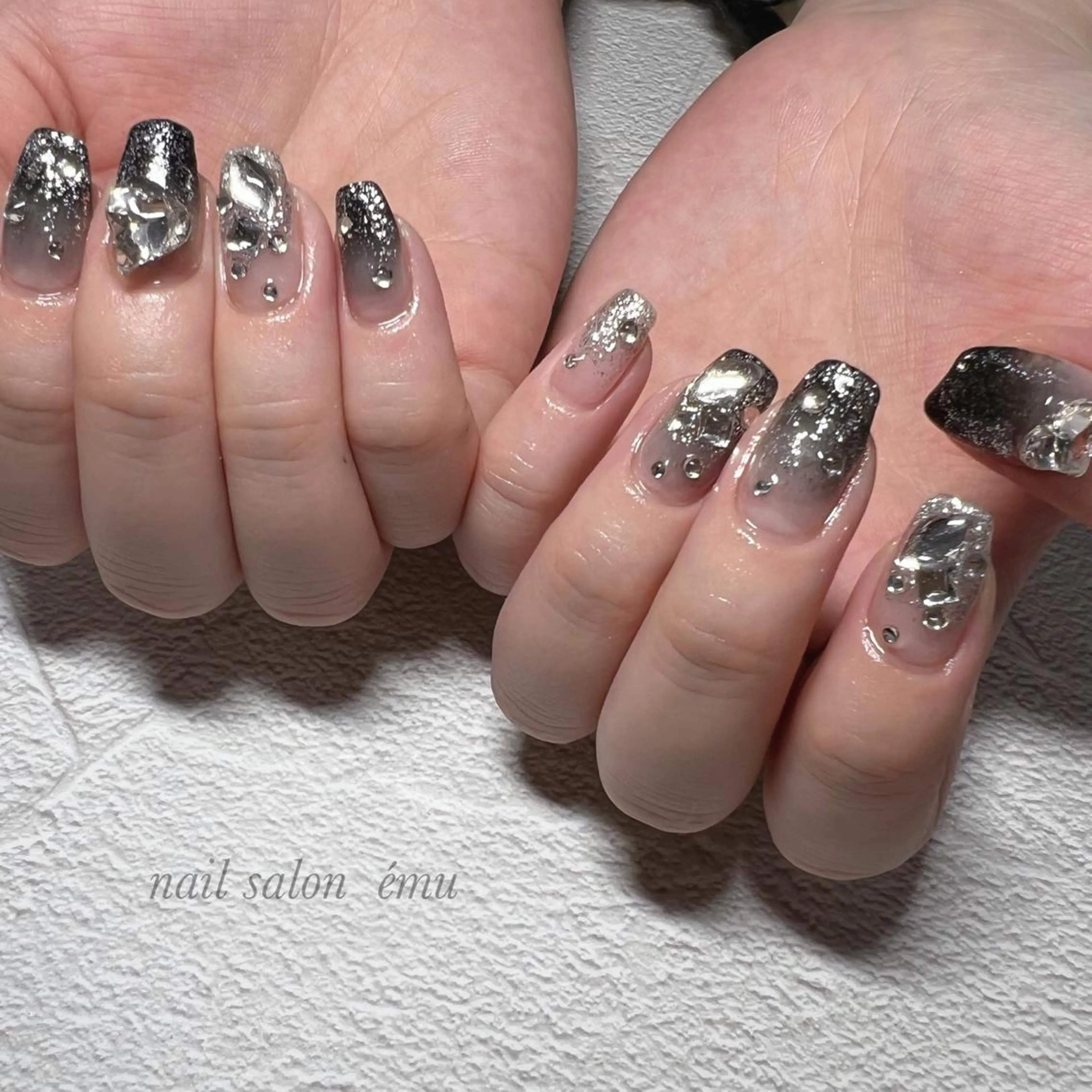 セミロング ネイル ハンドネイル nail salon émuのネイルデザイン