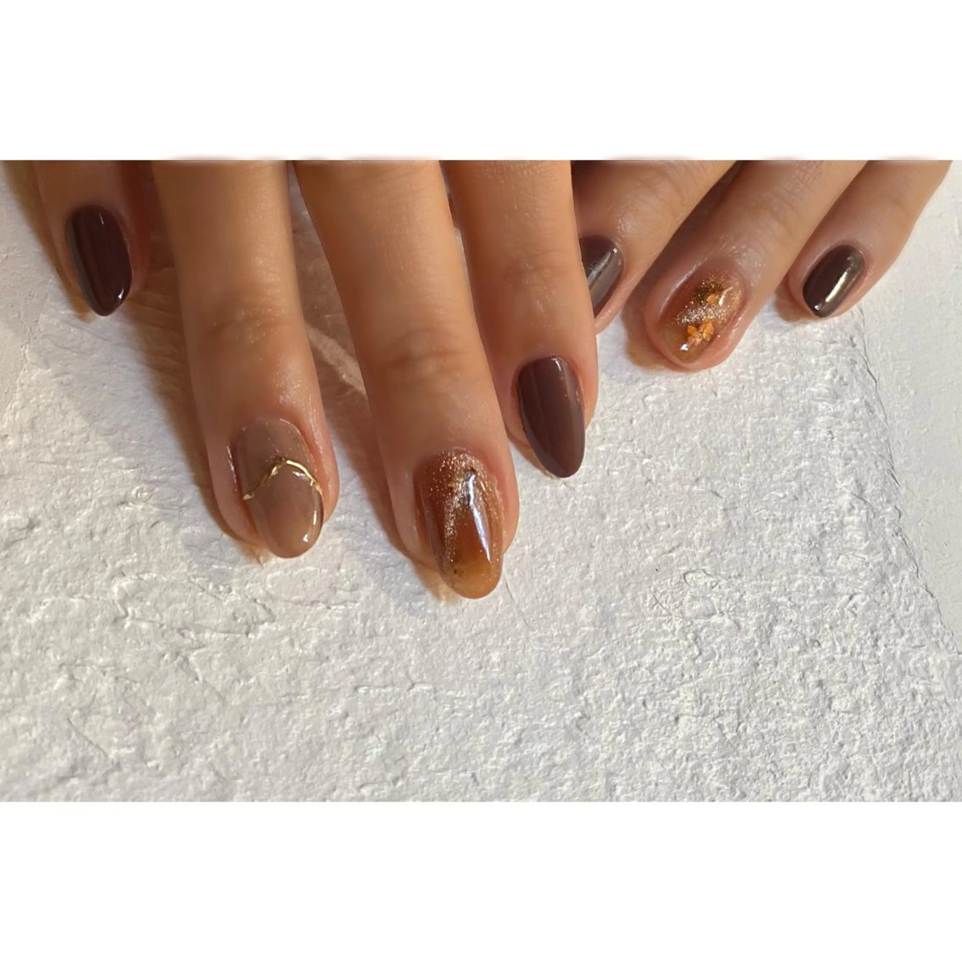 ネイル ジェルネイル マグネットネイル ミラーネイル ニュアンスネイル fig  tree 地爪育成モニターのネイルデザイン