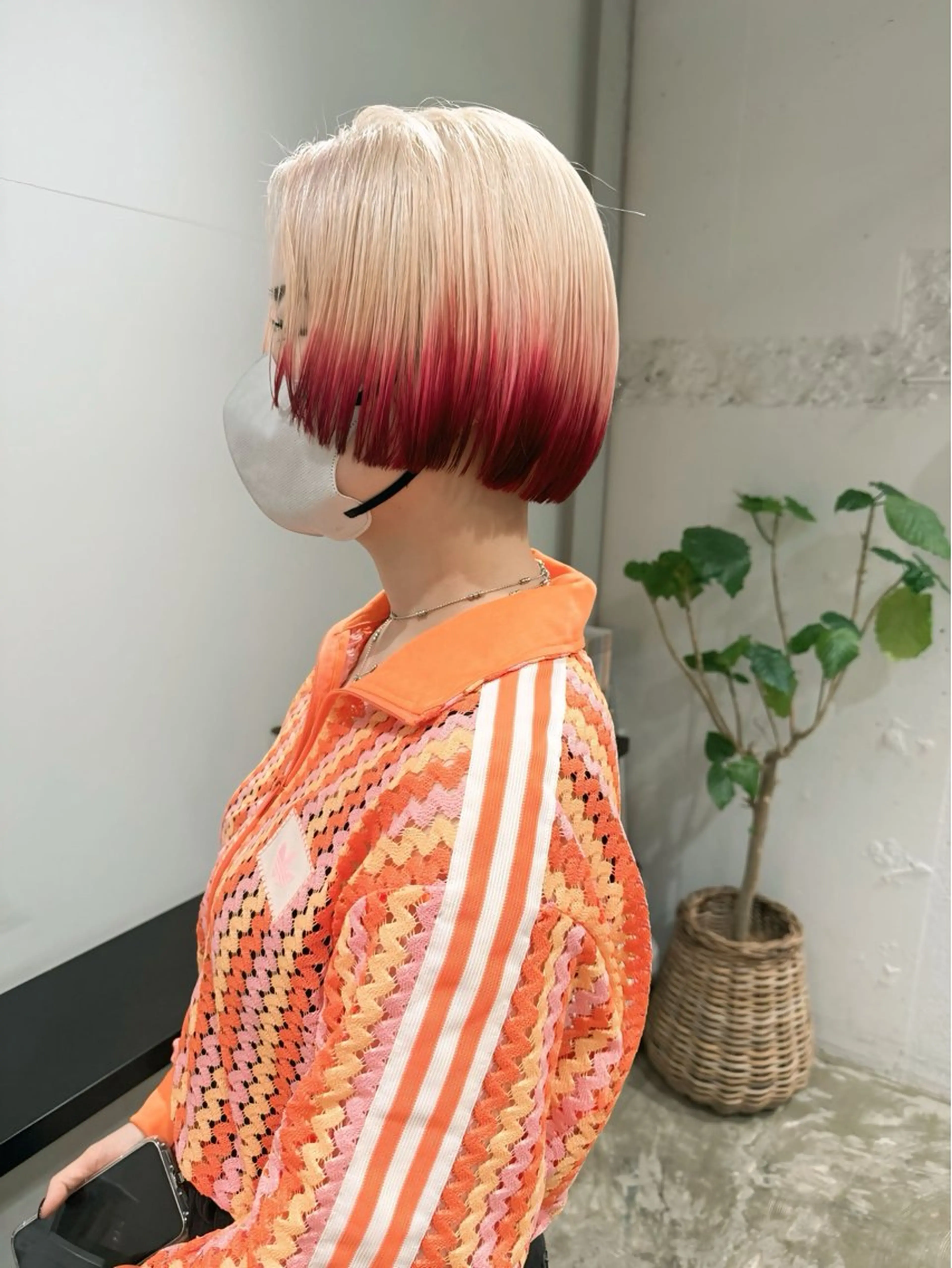 ショート カラー ウルフ/似合わせ レイヤー/RIHOのヘアスタイル