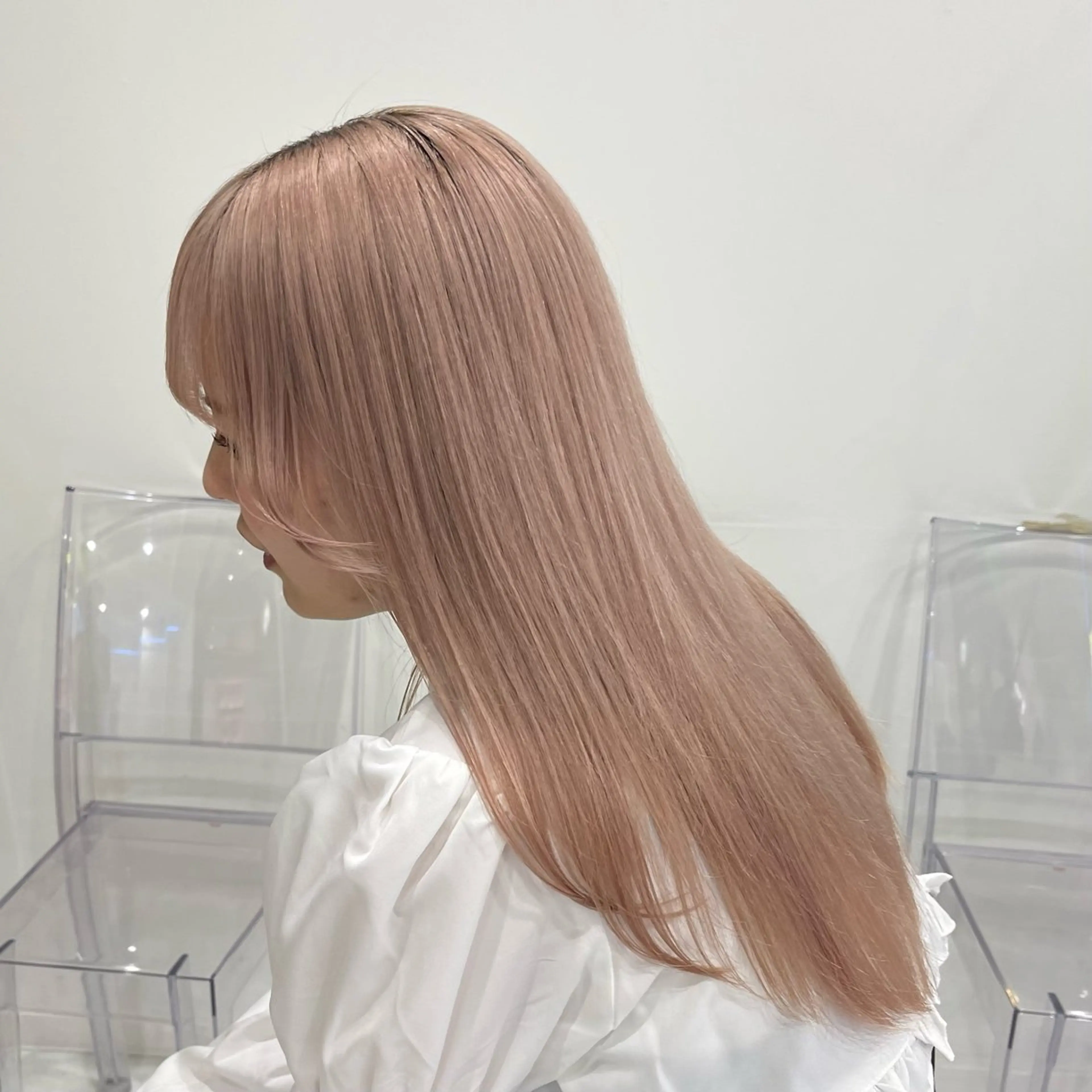 ミディアム カラー 🎀🧁ダメージレス 艶髪カラー🧁🎀のヘアスタイル