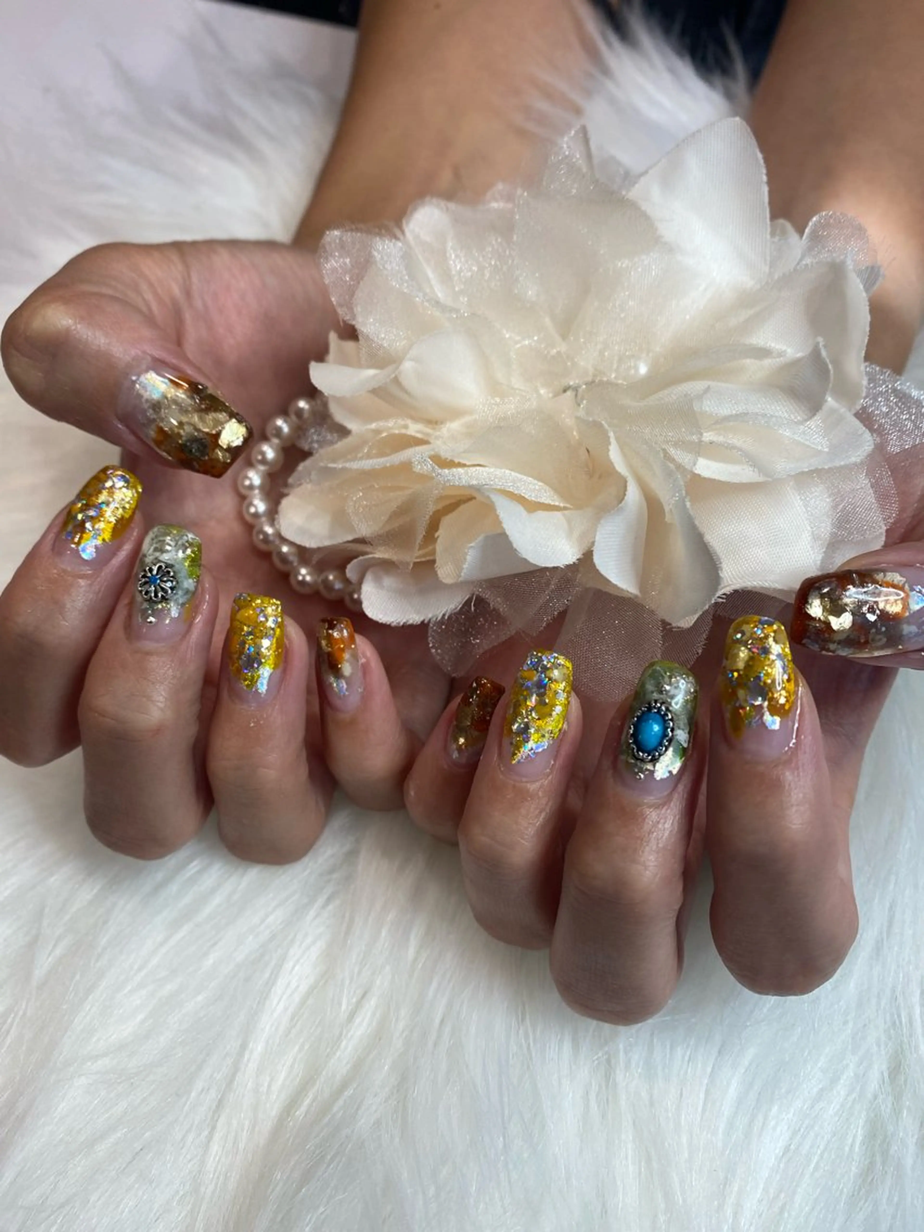 ネイル キラキラネイル FREEME 🌼アビのネイルデザイン