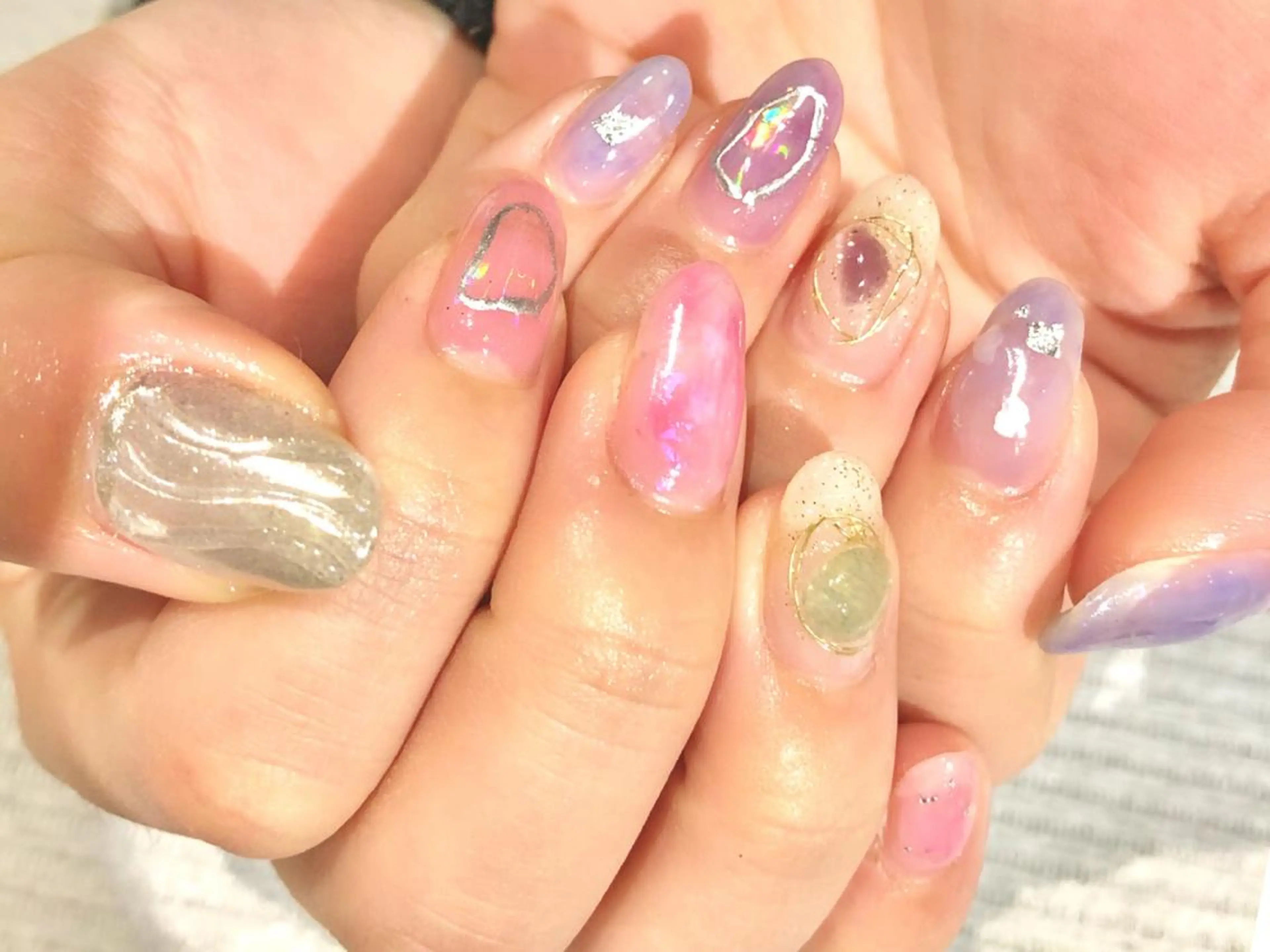 ネイル ニュアンスネイル 春ネイル TRAM-nail moriizumiのネイルデザイン