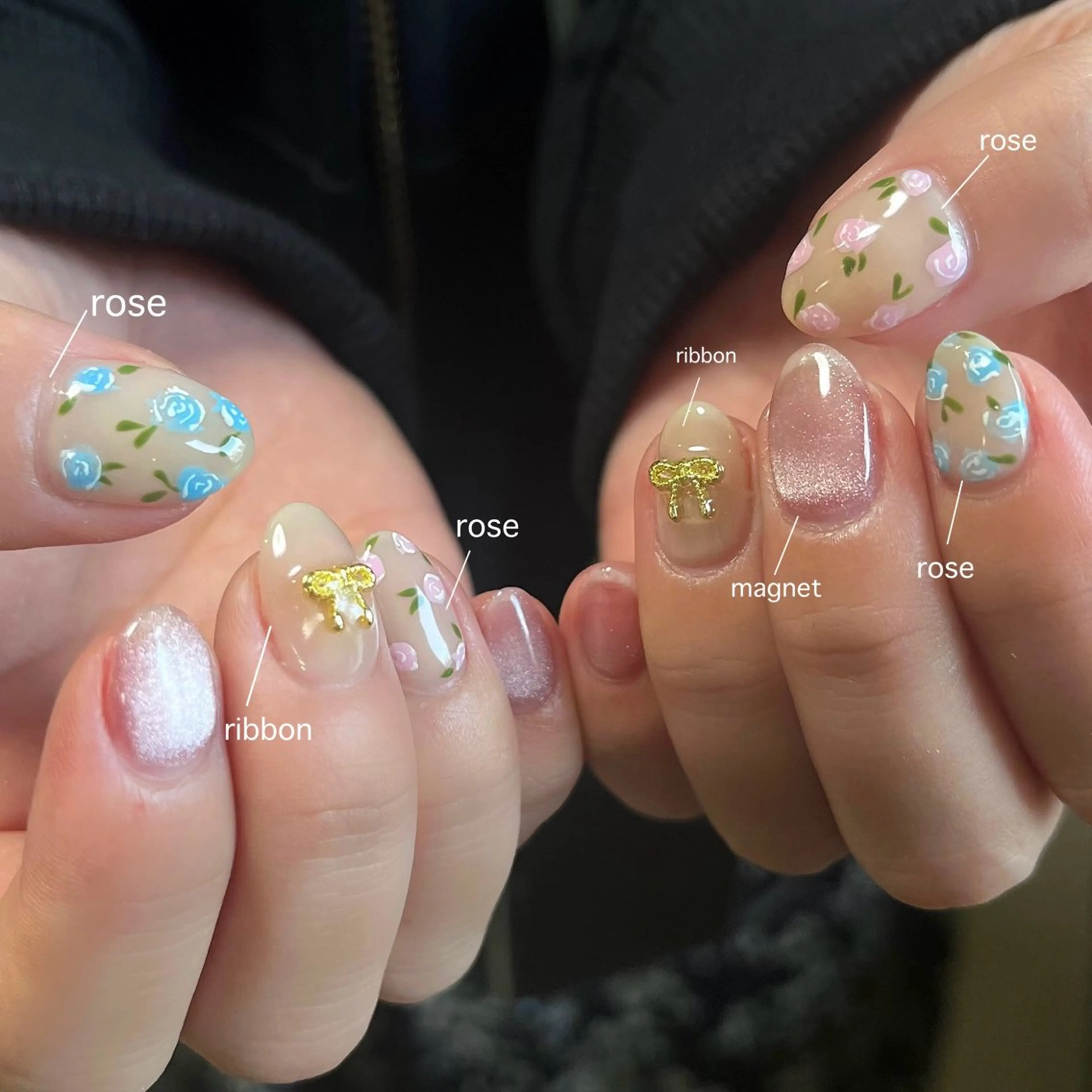 ネイル 春ネイル IZUMIꕤnail 堺筋本町｜心斎橋のネイルデザイン