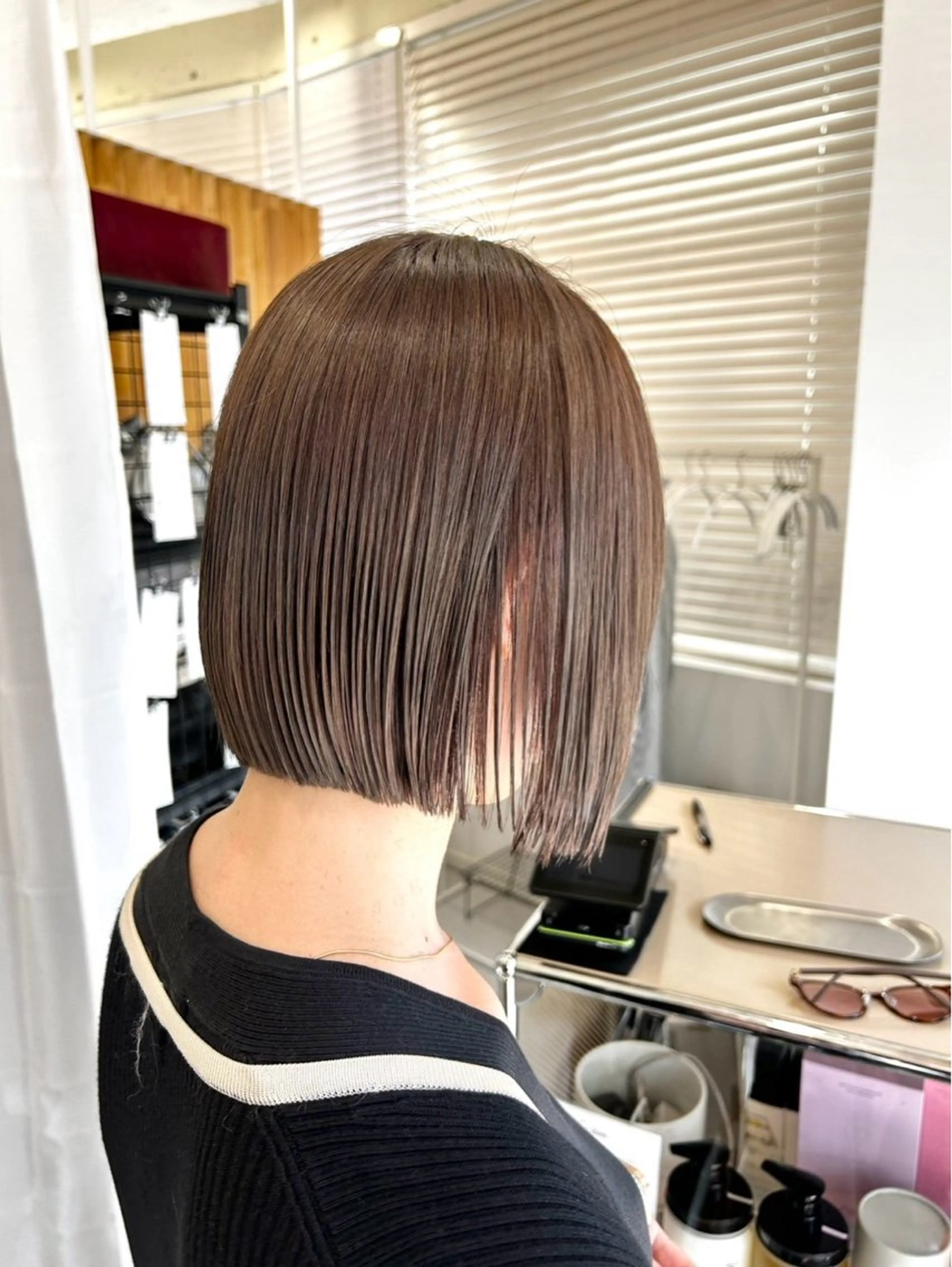 ショート カット 縮毛矯正 トリートメント レイヤーカット⛓ hina🩶のヘアスタイル