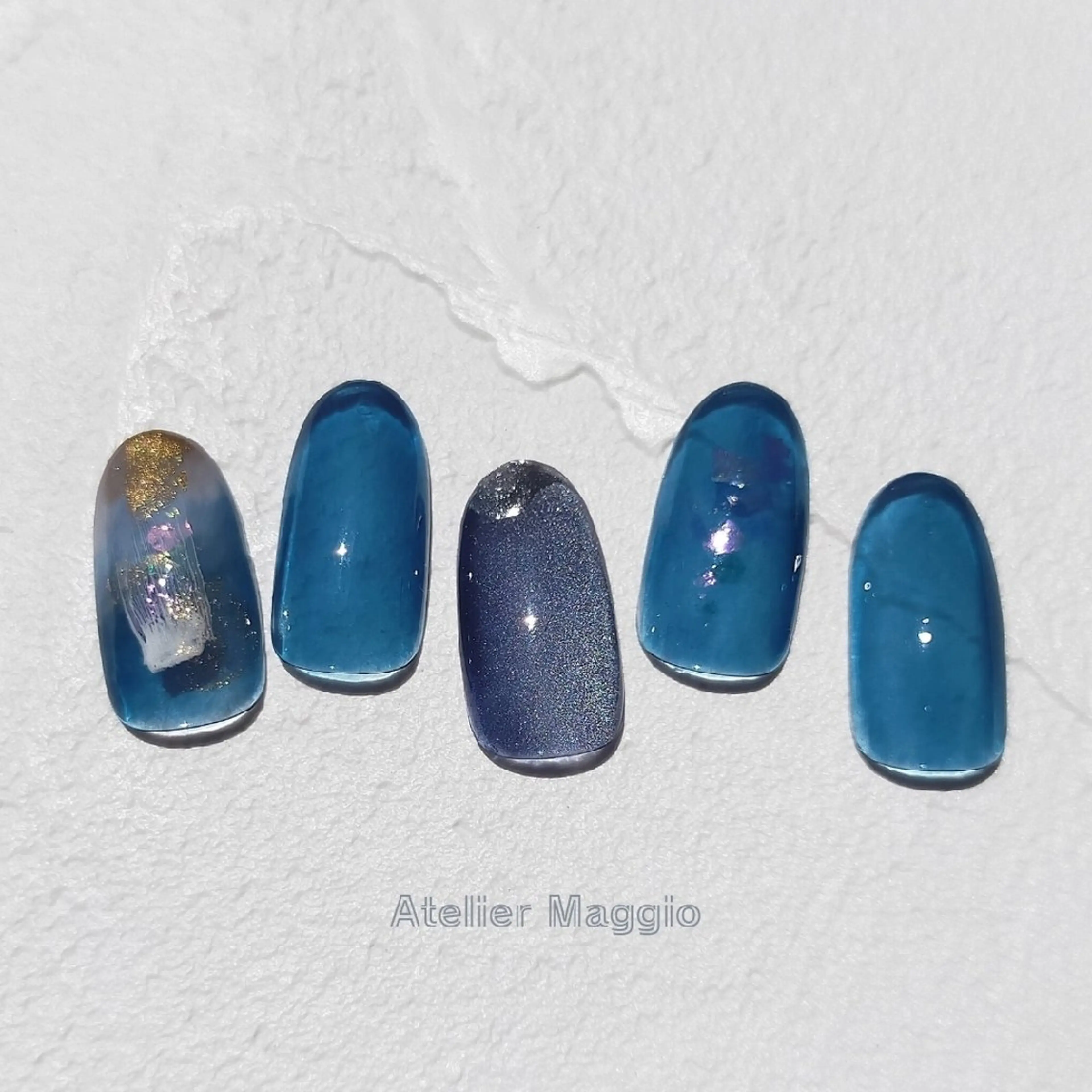 ネイル ジェルネイル マグネットネイル ニュアンスネイル アトリエマッジョ madokaのネイルデザイン