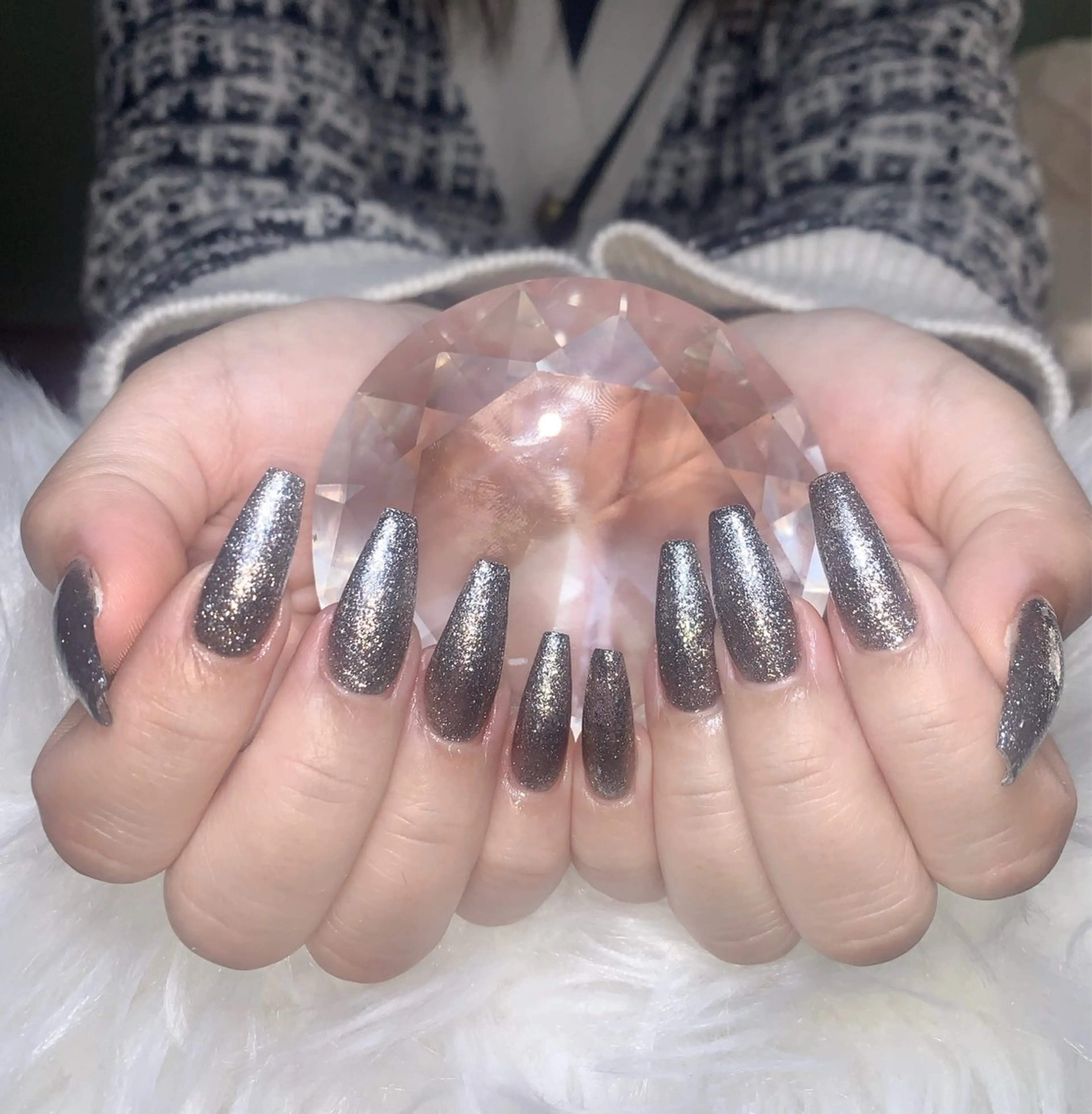 ネイル アートネイル オーロラネイル チークネイル 長さ出し フットネイル ハンドネイル 銀河_ Chan nailsのネイルデザイン