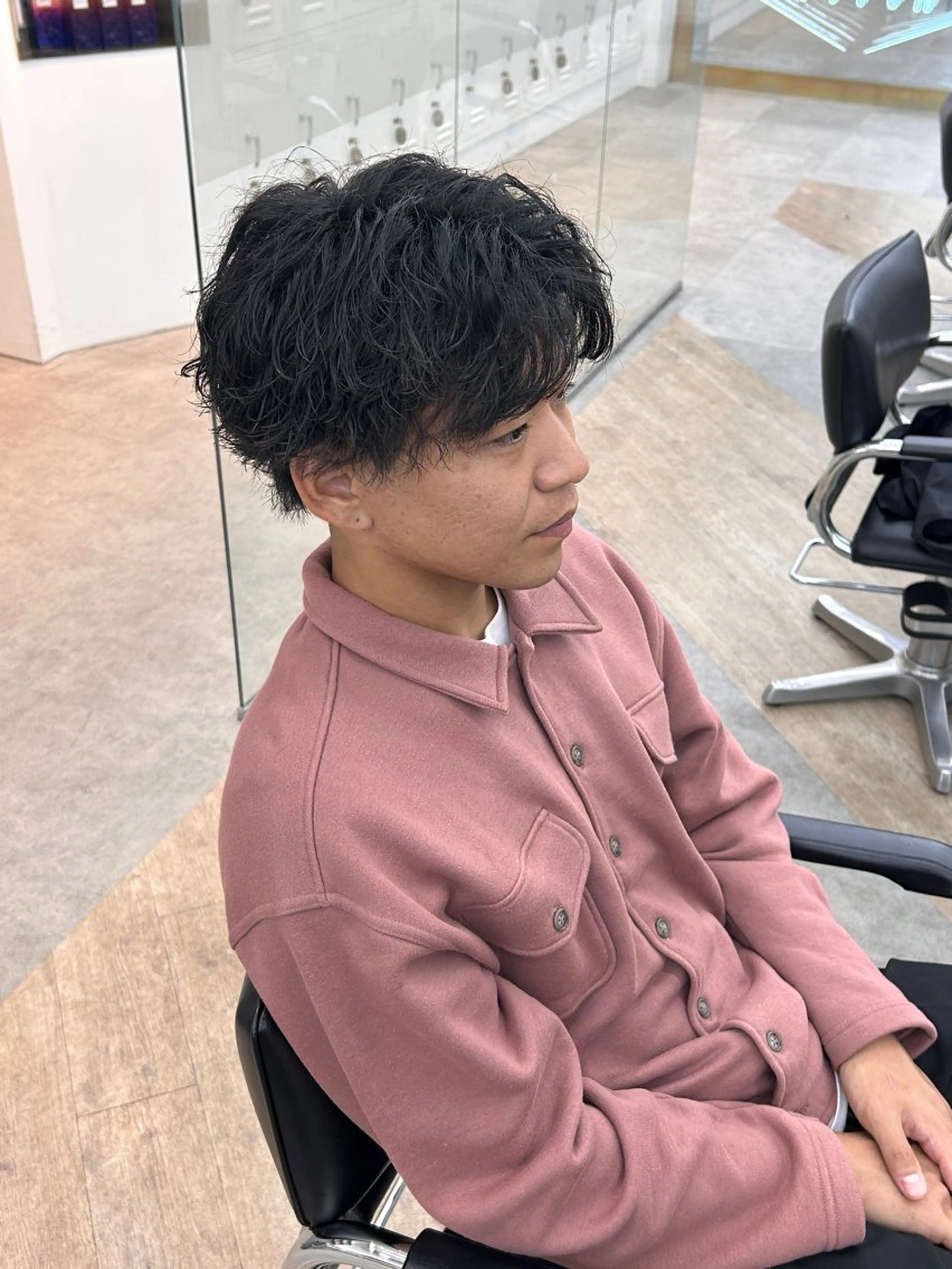 パーマ メンズ メンズパーマ カット パーマ 湯浅禅也/プードル /波巻きパーマ/栄のヘアスタイル