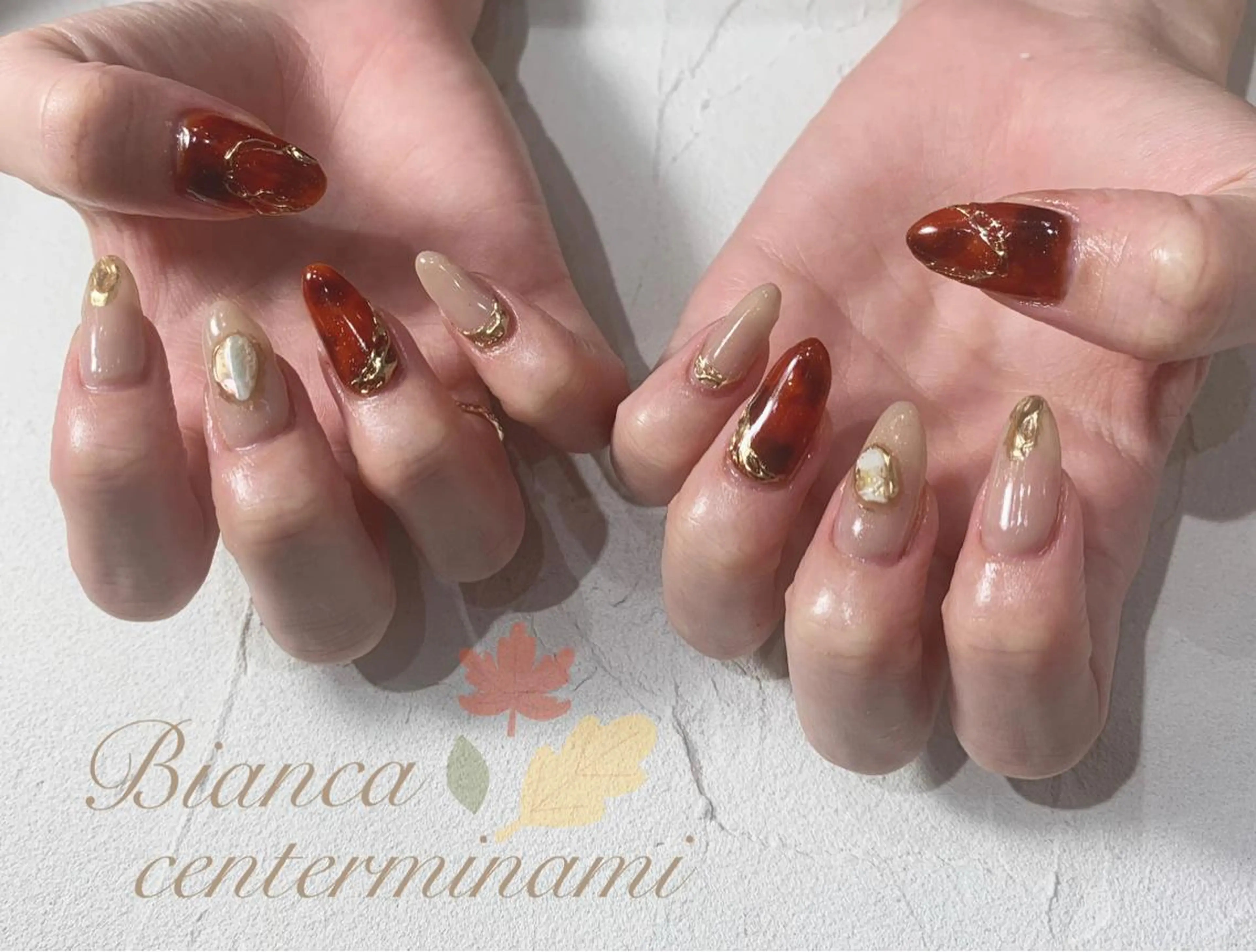 ネイル べっ甲ネイル ハンドネイル Bianca KIKUTIHARAのネイルデザイン