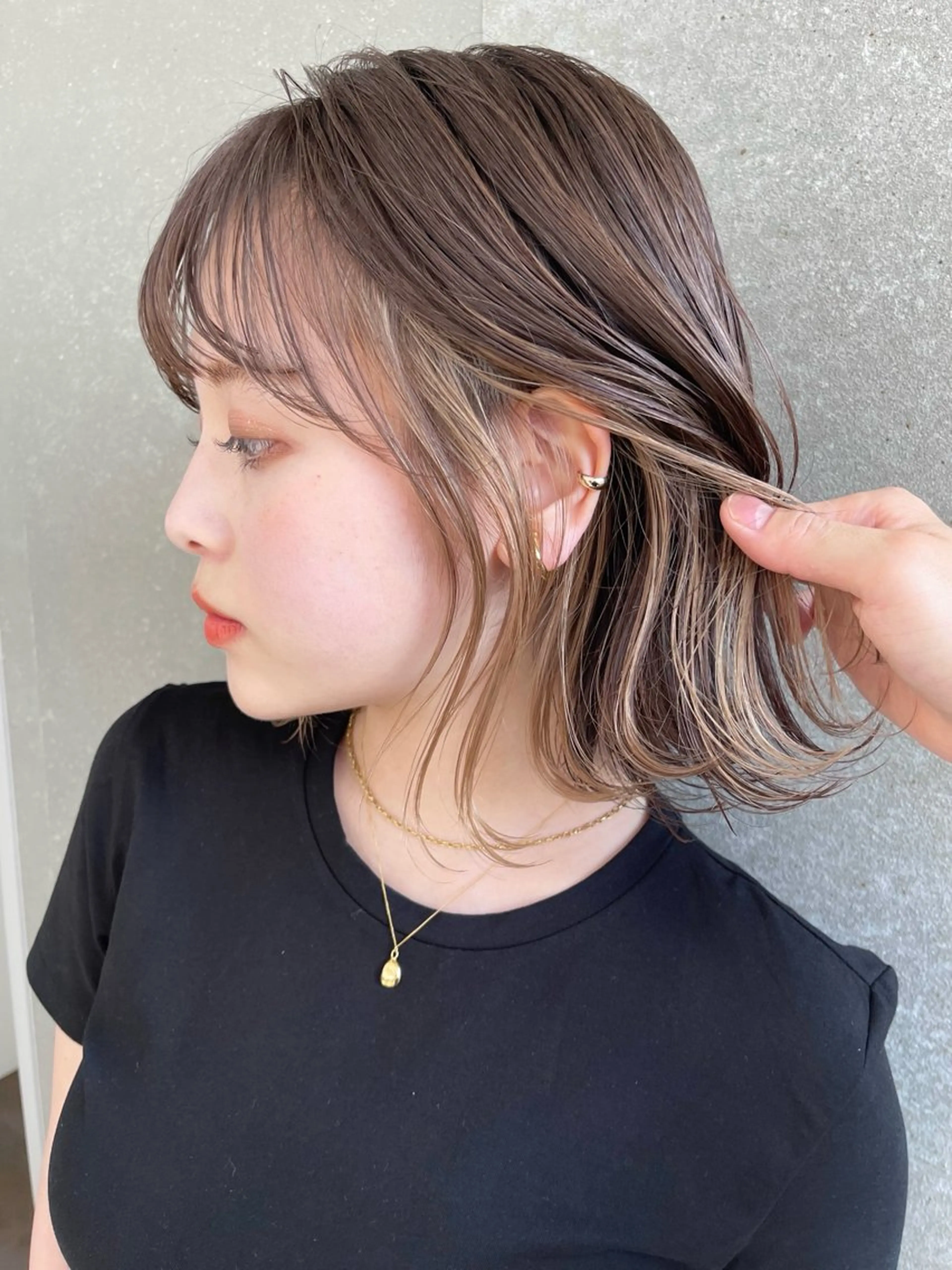 ミディアム 水原　悠吾 ELISS　ブリーチのヘアスタイル