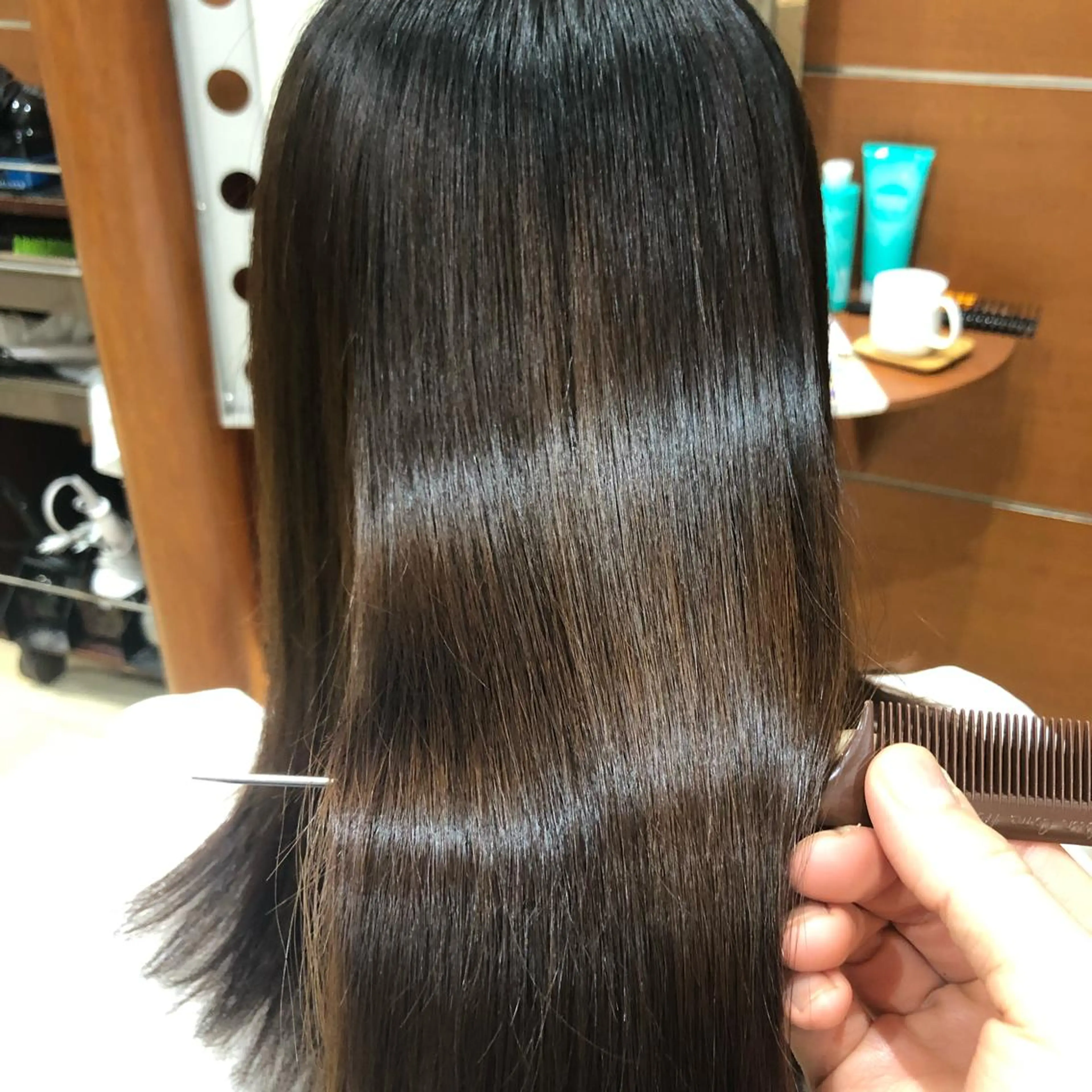 ロング 髪質改善 縮毛矯正 トリートメント 酸熱トリートメント コテ巻き風パーマ/ 髪質改善/河島恭平のヘアスタイル