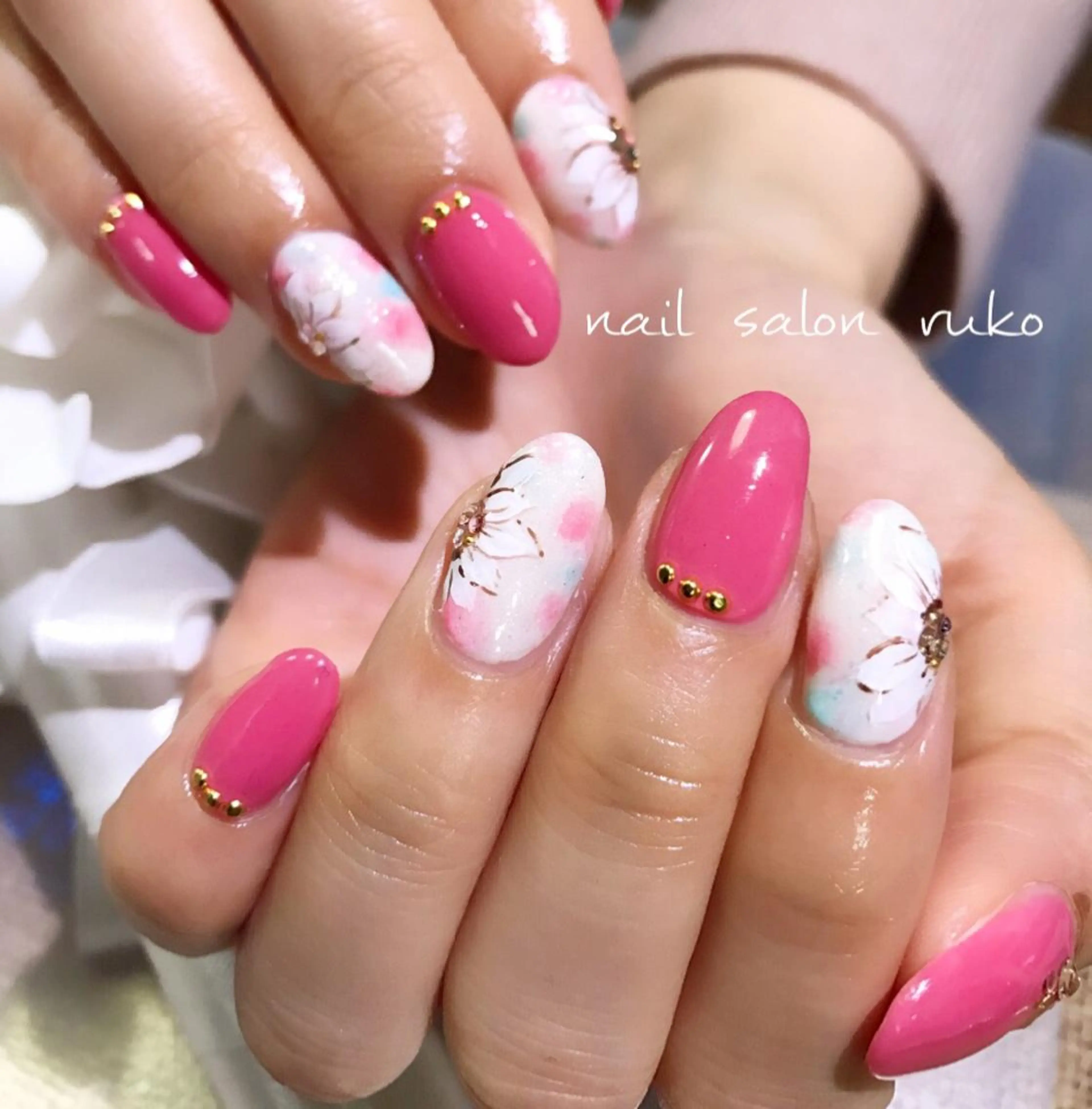 ネイル フラワーネイル pang akiのマツエク・マツパデザイン