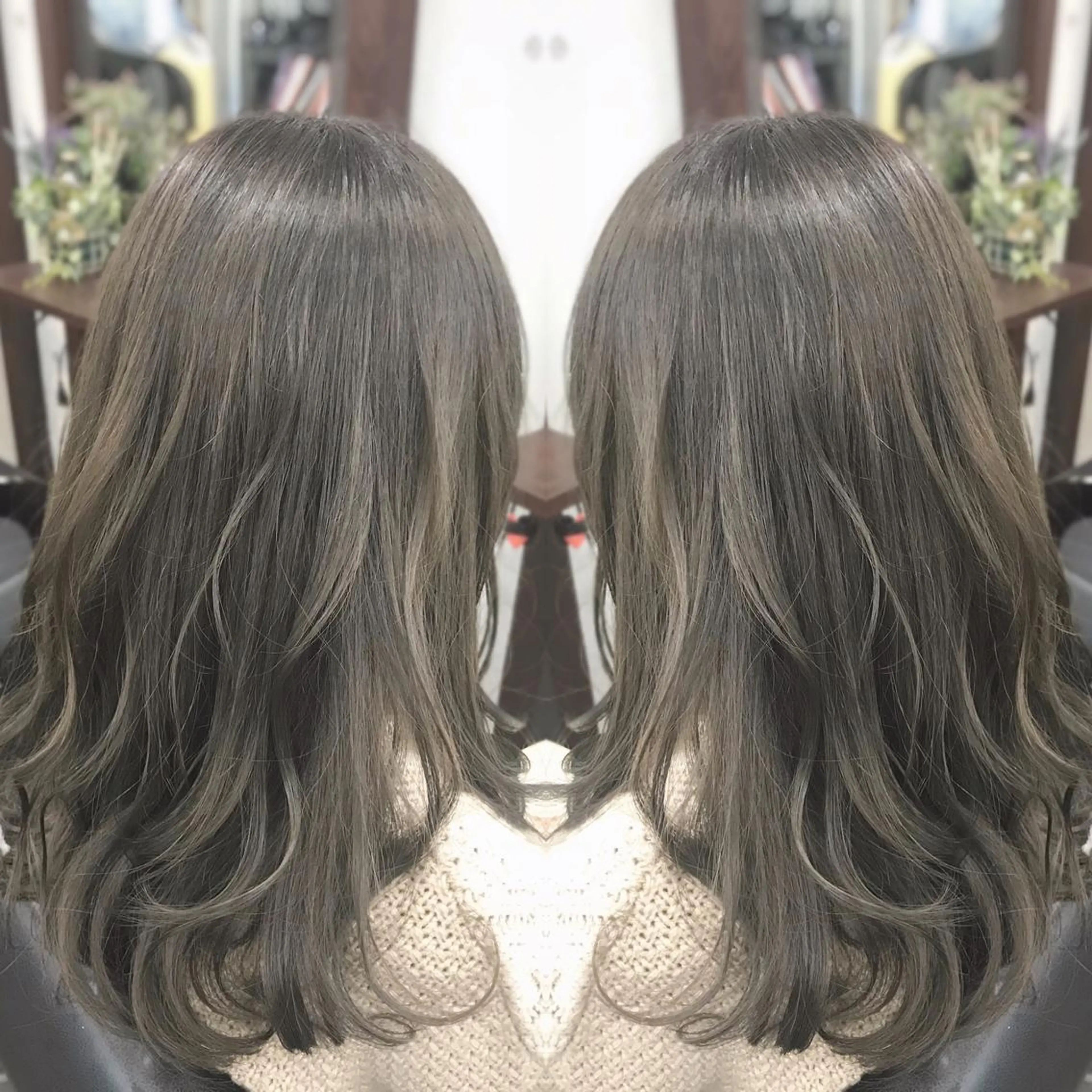 ロング カラー グレージュ ヘアカラー トリートメント ＊横浜駅＊ 金子 誠也のヘアスタイル