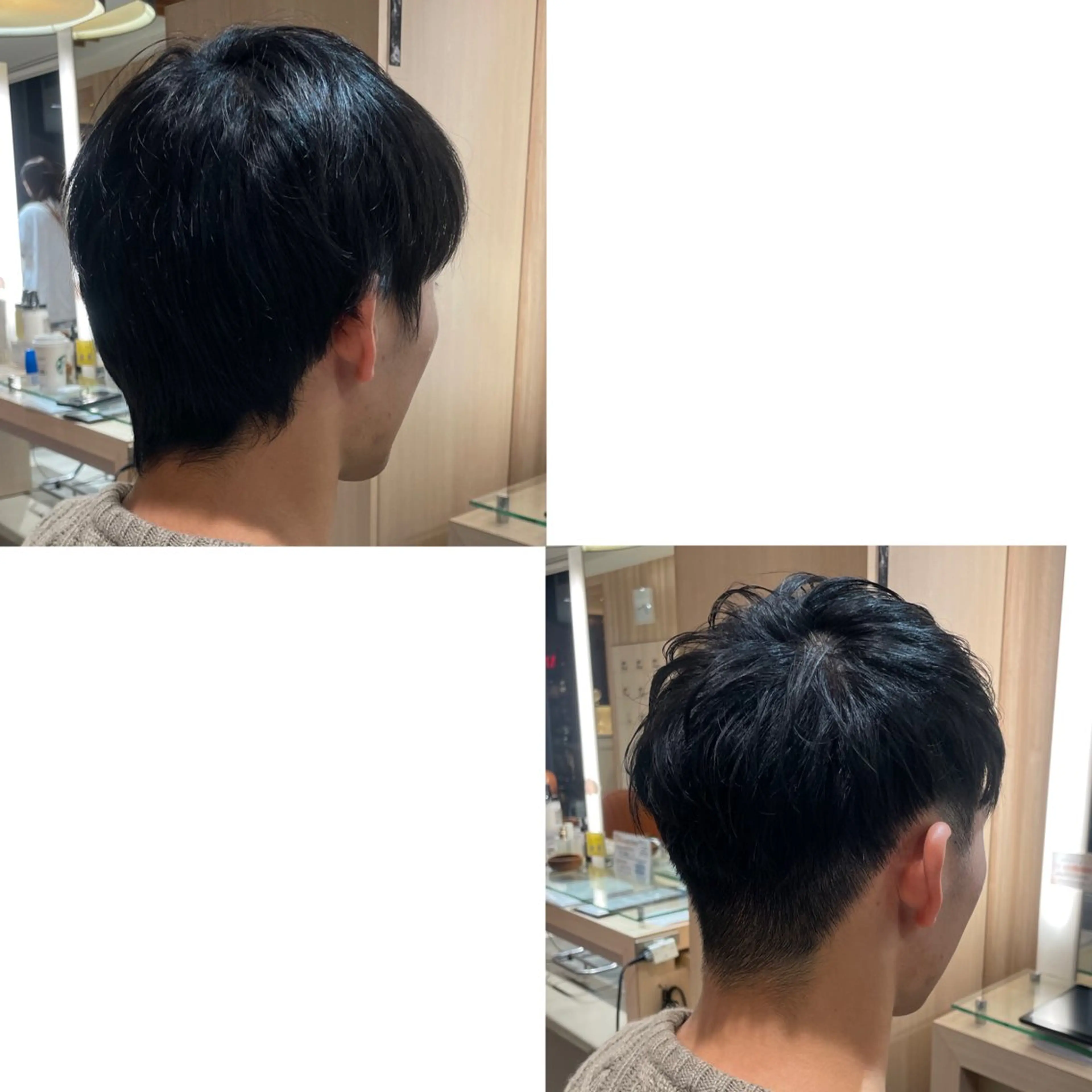 メンズ カット 青沼夏未/オリーブ/ 寒色カラーのヘアスタイル