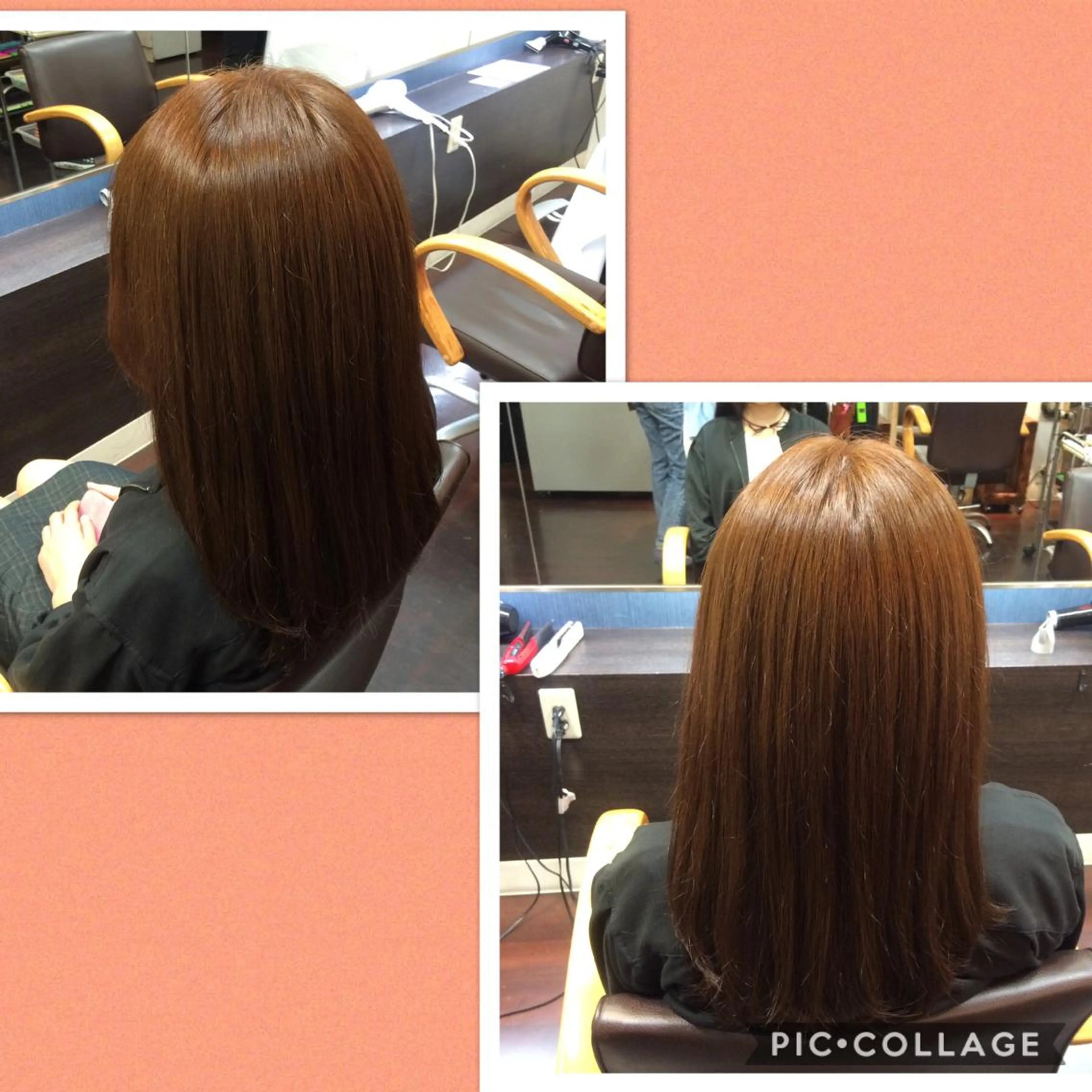 カラー ベージュカラー オレンジ オレンジベージュ ヘアカラー 藤本 麻衣のヘアスタイル