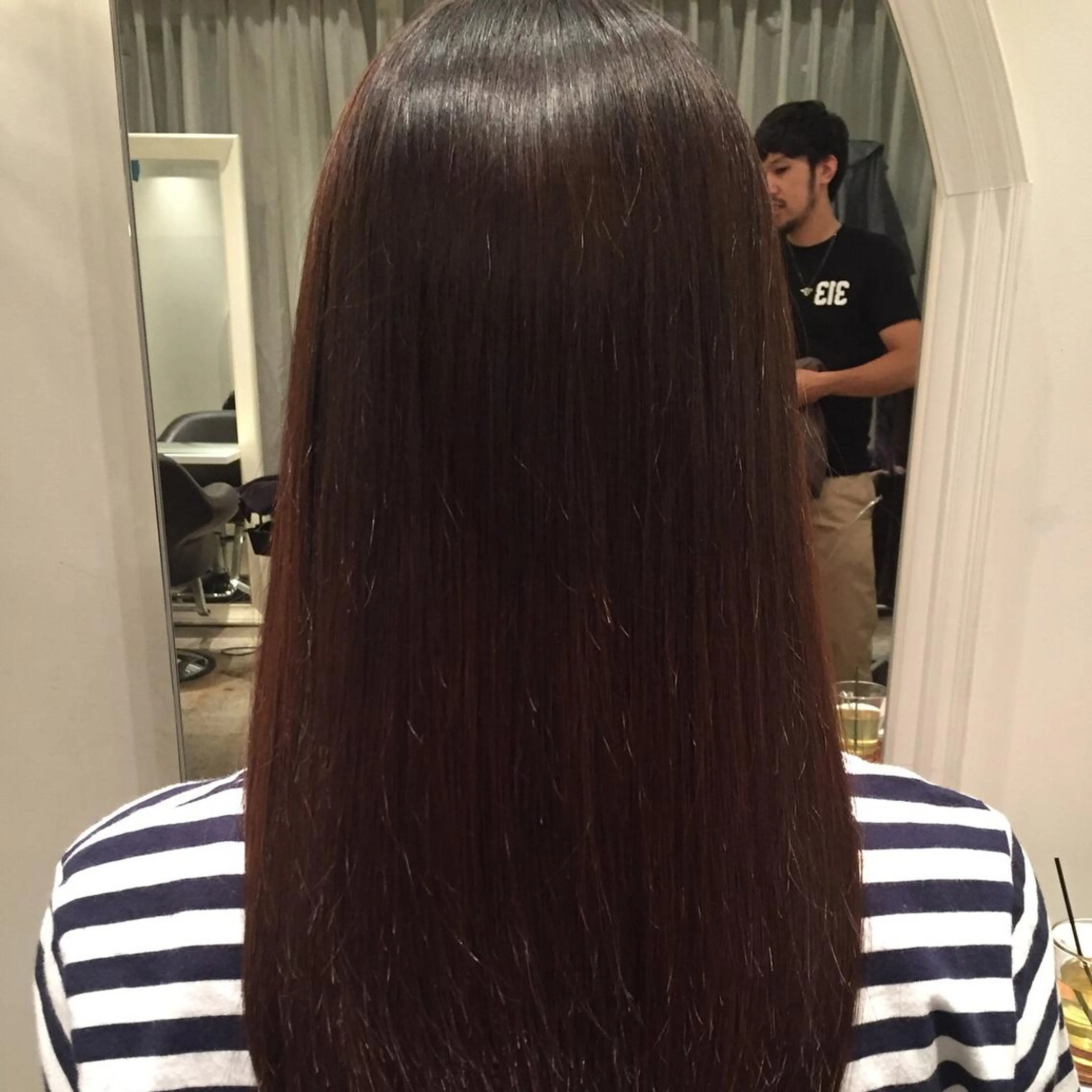 ロング 元重 宣博のヘアスタイル