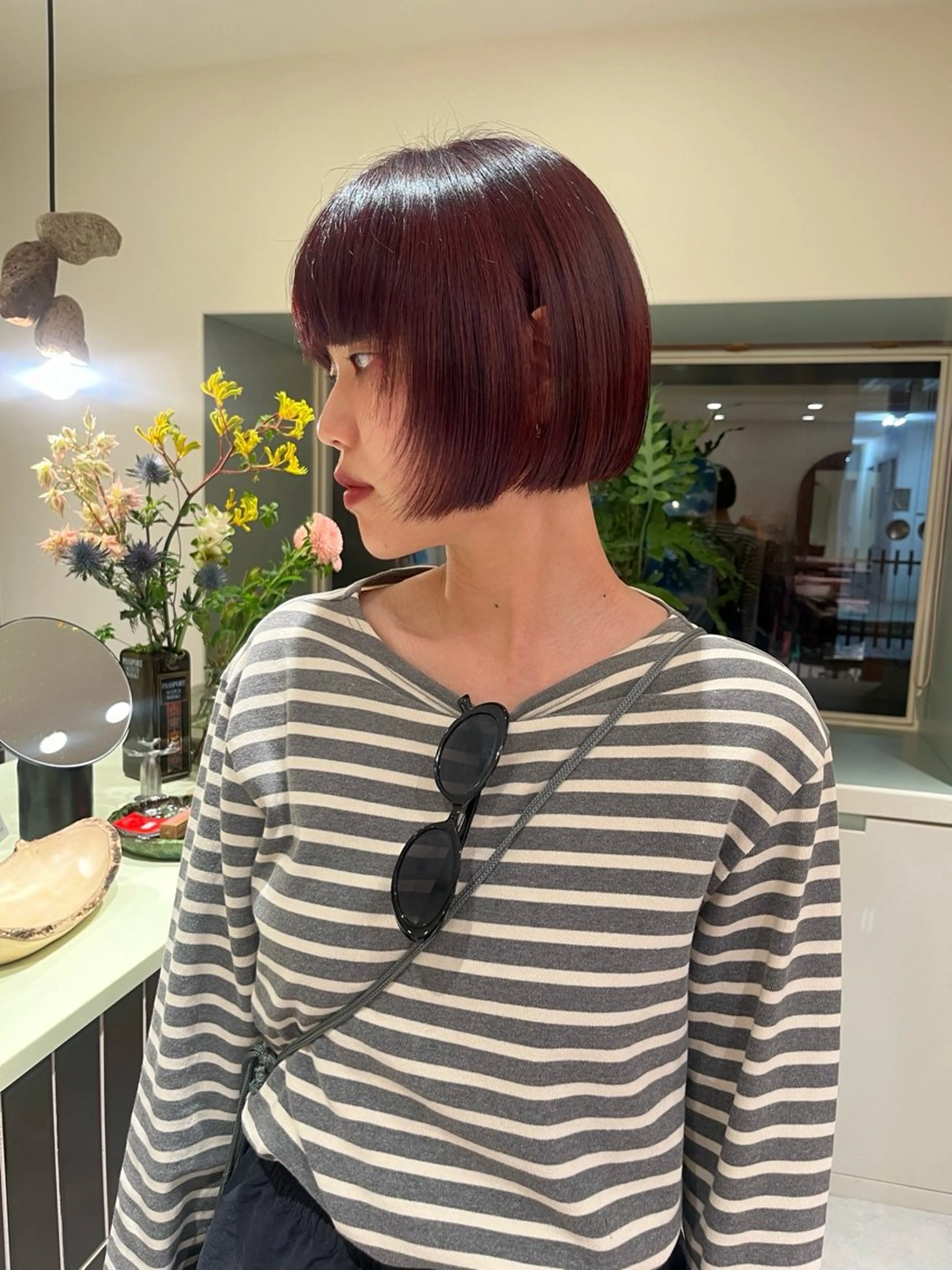 ショート カラー レッドカラー ヘアセット🎀パーマ Tsubasaのヘアスタイル