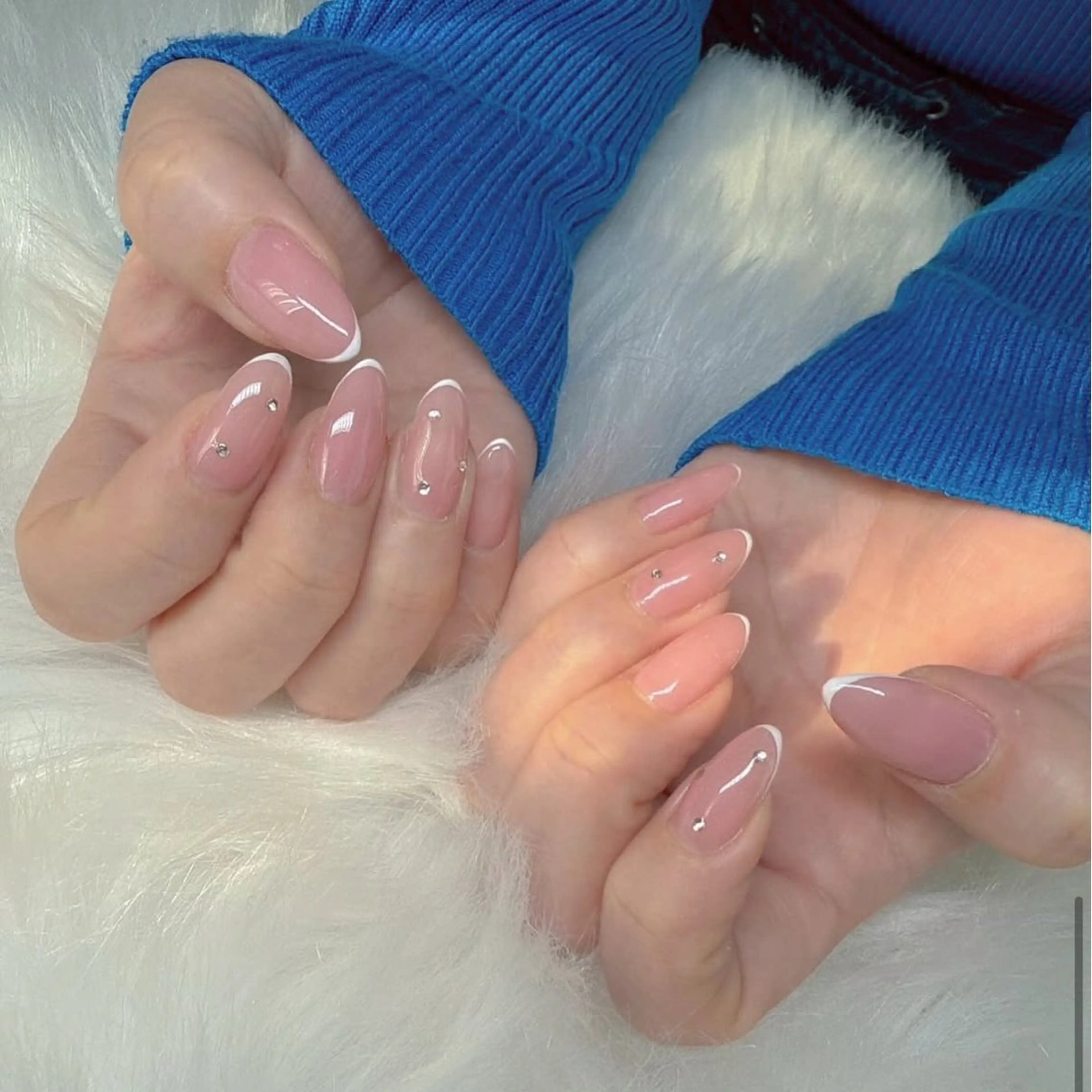 ネイル フレンチネイル 𝑺𝑨𝑬 【岡山自宅ネイル】のネイルデザイン