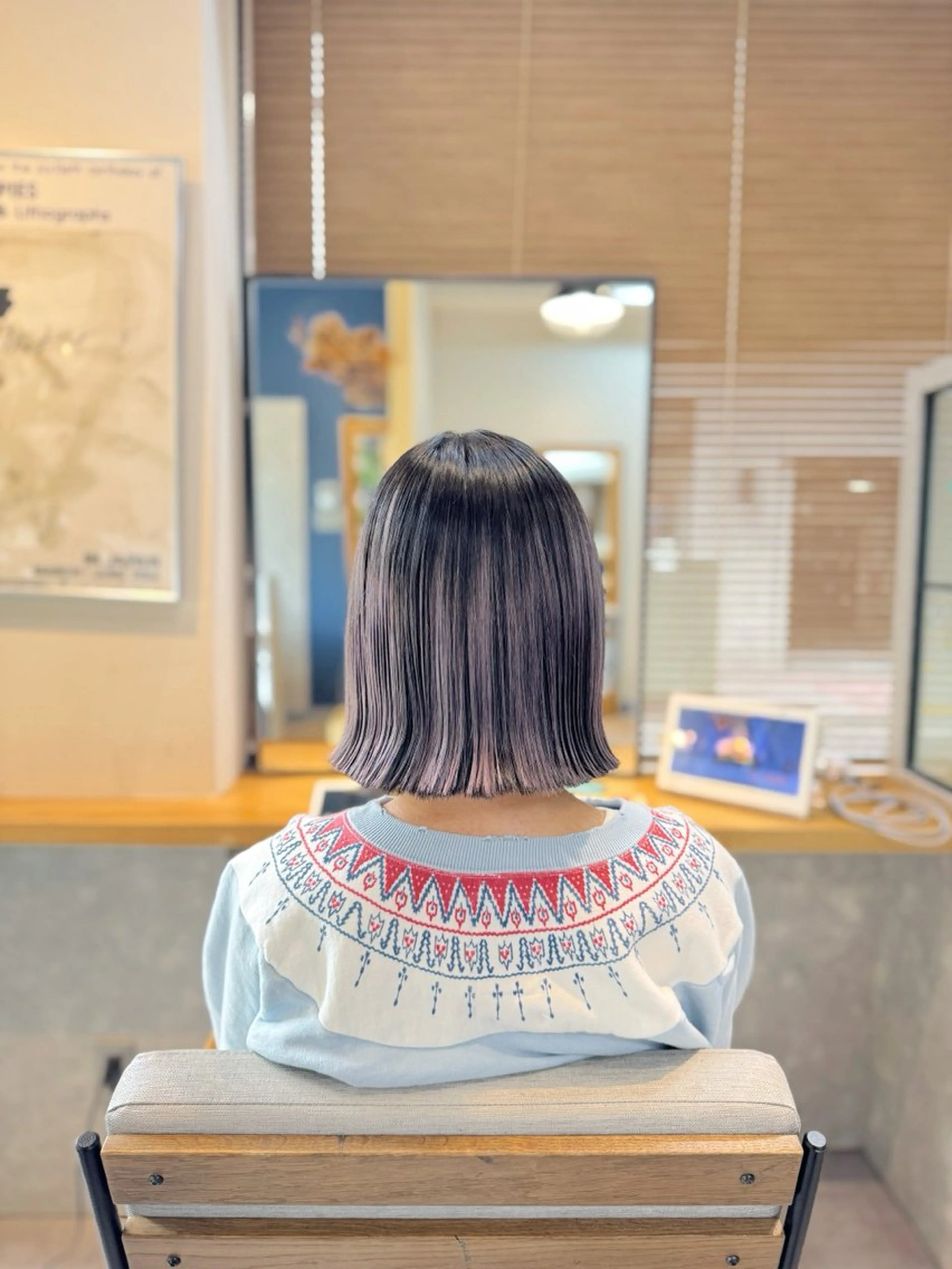 セミロング カラー ヘアカラー トリートメント 似合わせ/ブリーチ/ 透明感/sanamiのヘアスタイル