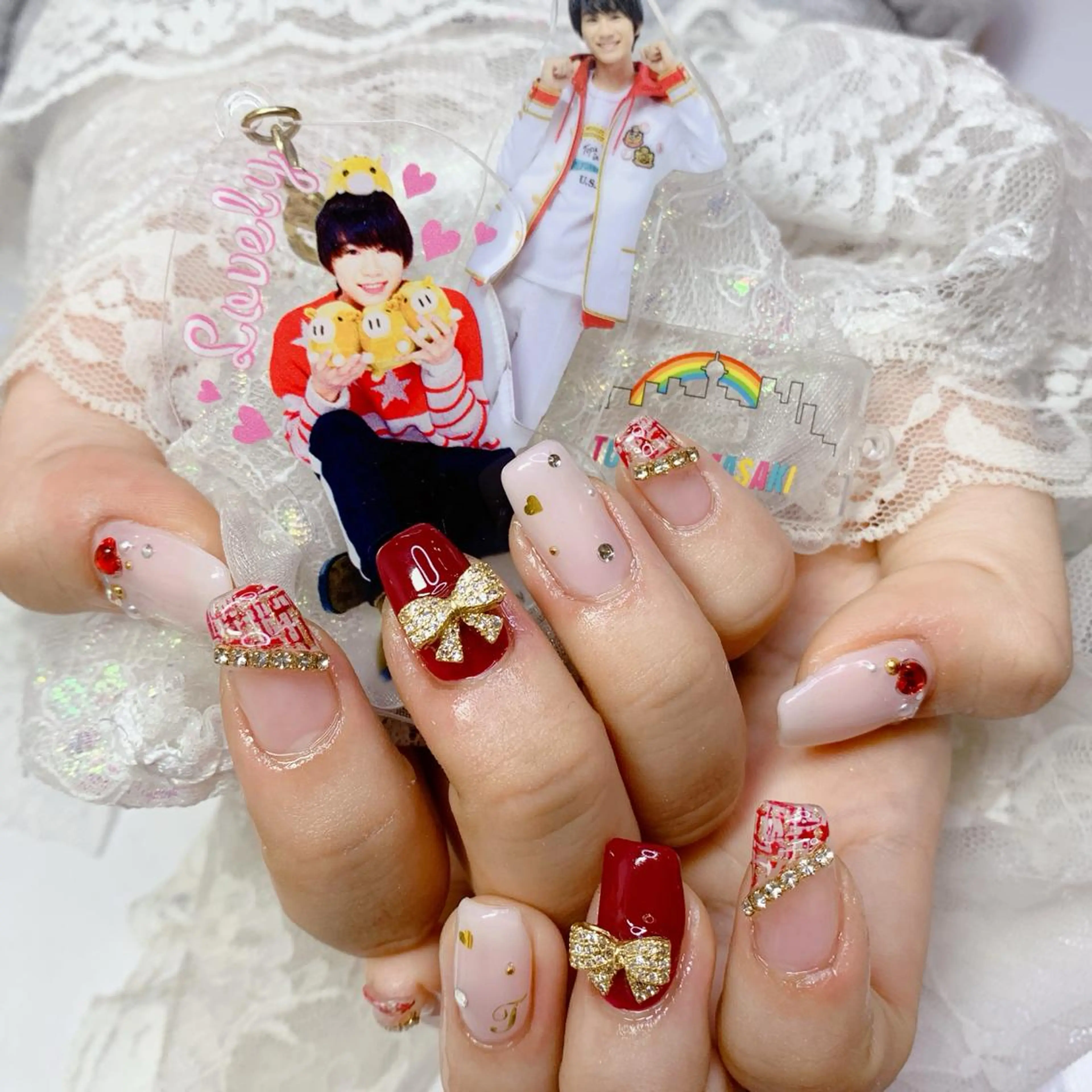 ネイル リボン ハンドネイル La neige* yuki 🐩🌙のネイルデザイン