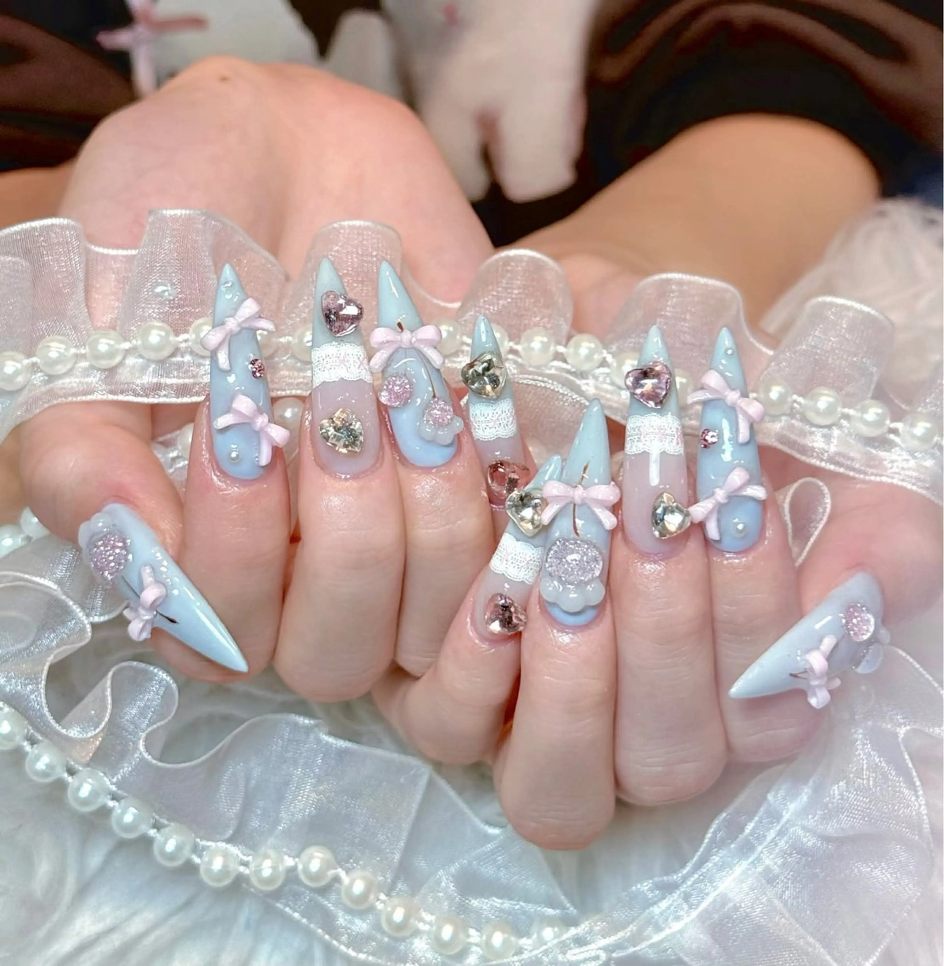 ネイル チークネイル ドット フレンチネイル グラデーション ハート ハンドネイル ハンドケア Eli Muse 新宿ネイルのネイルデザイン