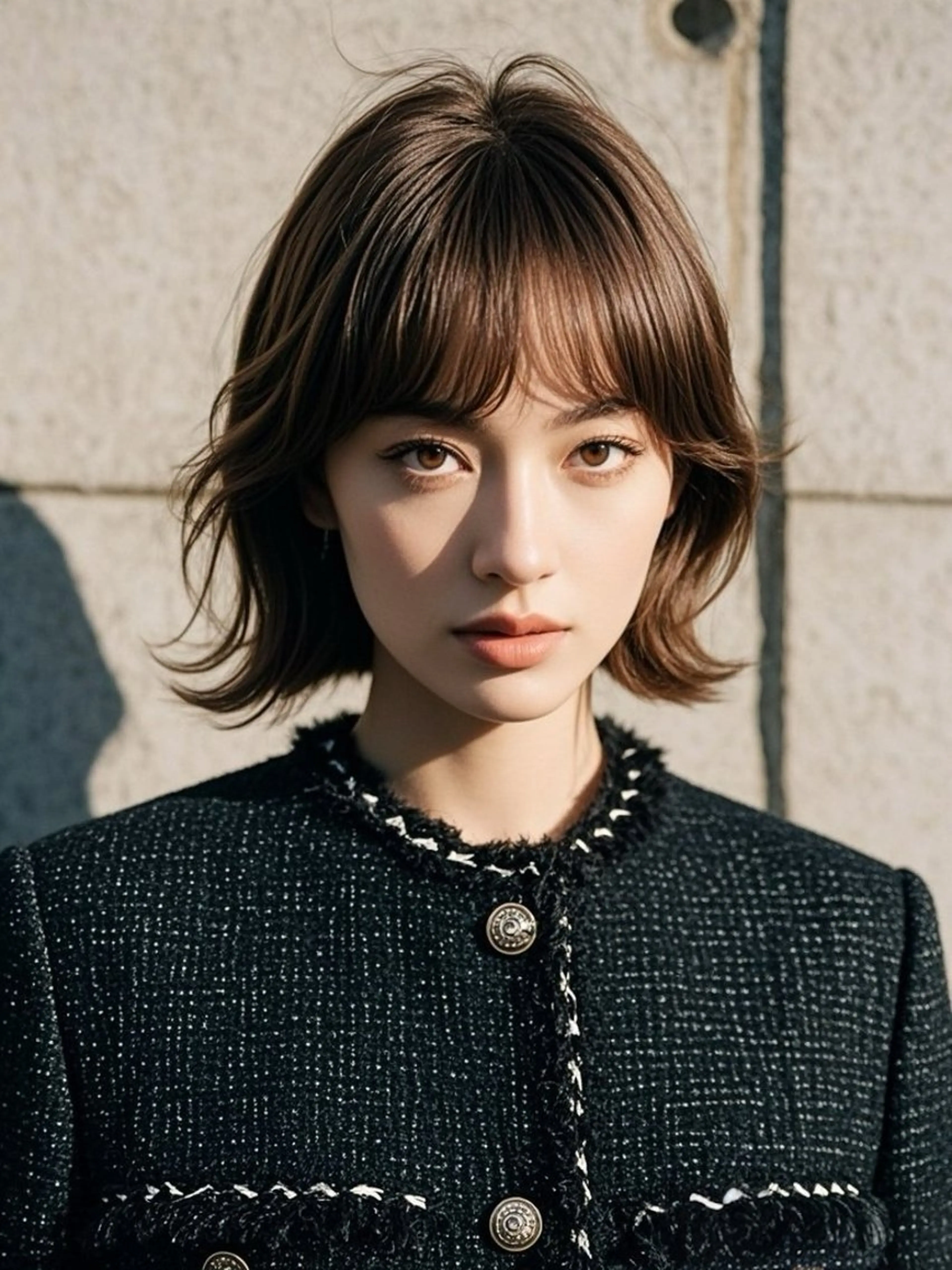 ミディアム ショートボブ ミディアムレイヤー ミディアムパーマ アッシュ ボブ カット ヘアカラー ウルフカット 811 大阪梅田 ウルフのヘアスタイル