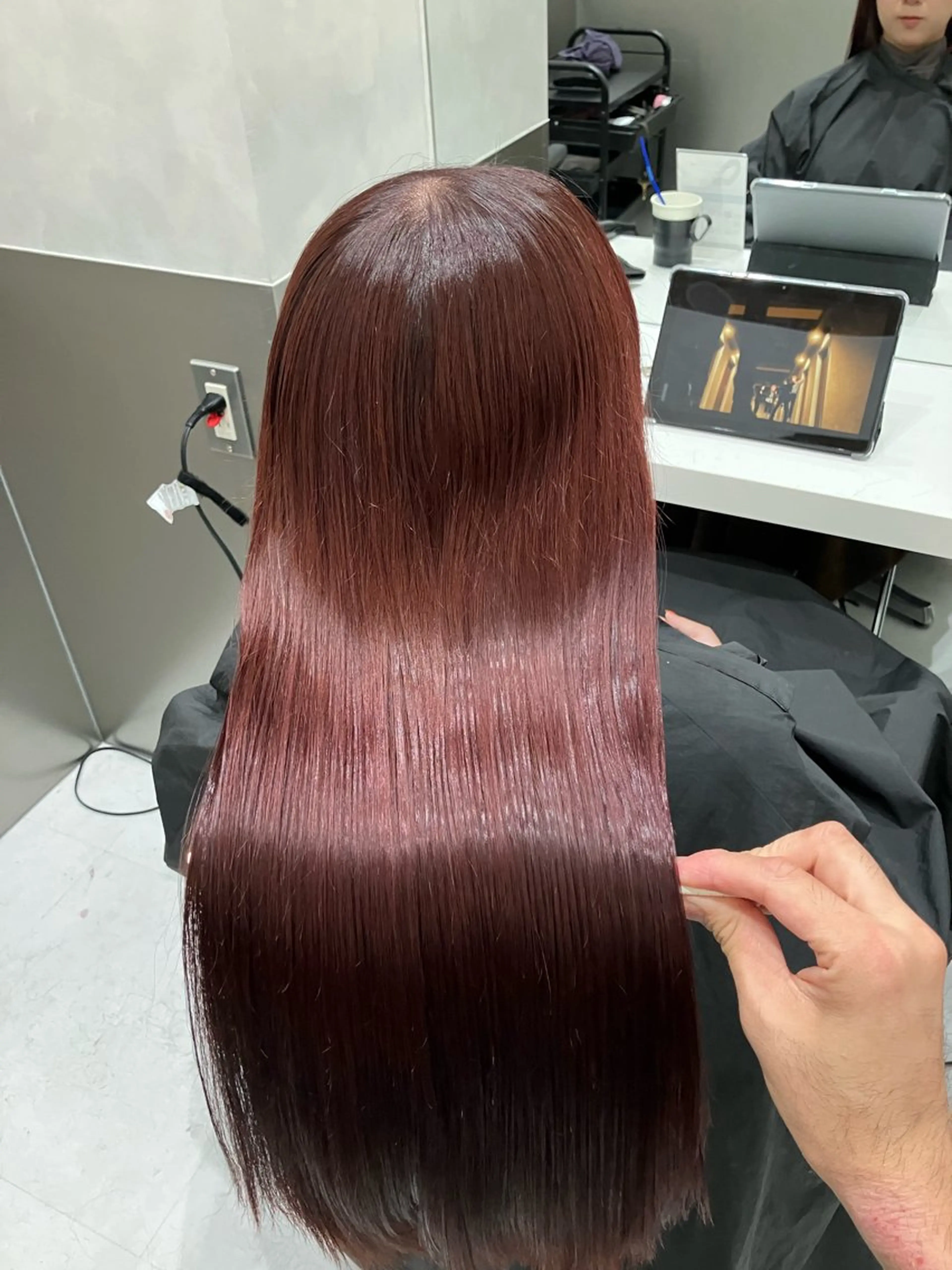ロング カラー カット ヘアカラー トリートメント 💖ブリーチなし透明 感💖ASAHIのヘアスタイル