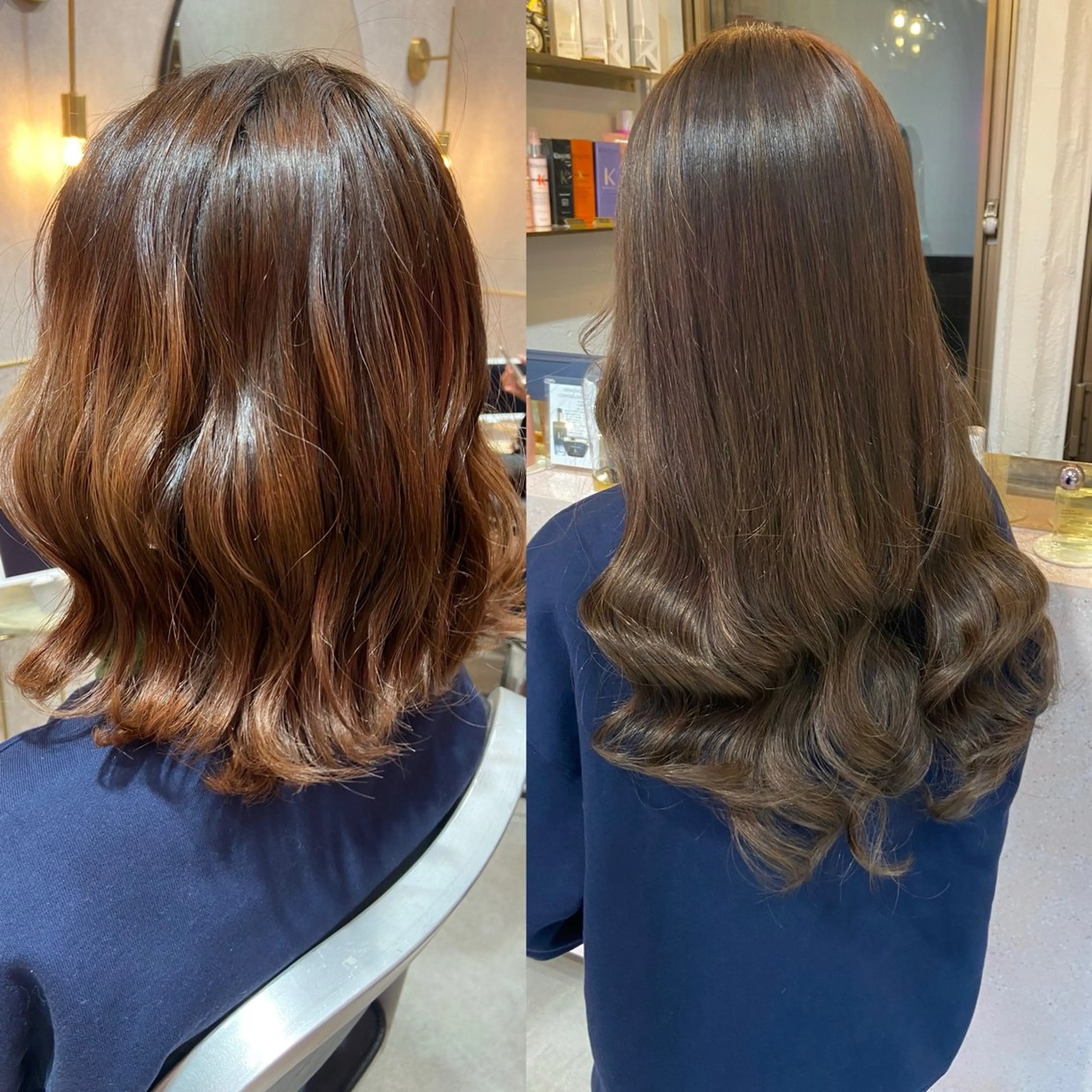 ロング カラー カット ヘアカラー トリートメント エクステ 新宿/韓国ヘア 中明度カラー/かやのヘアスタイル