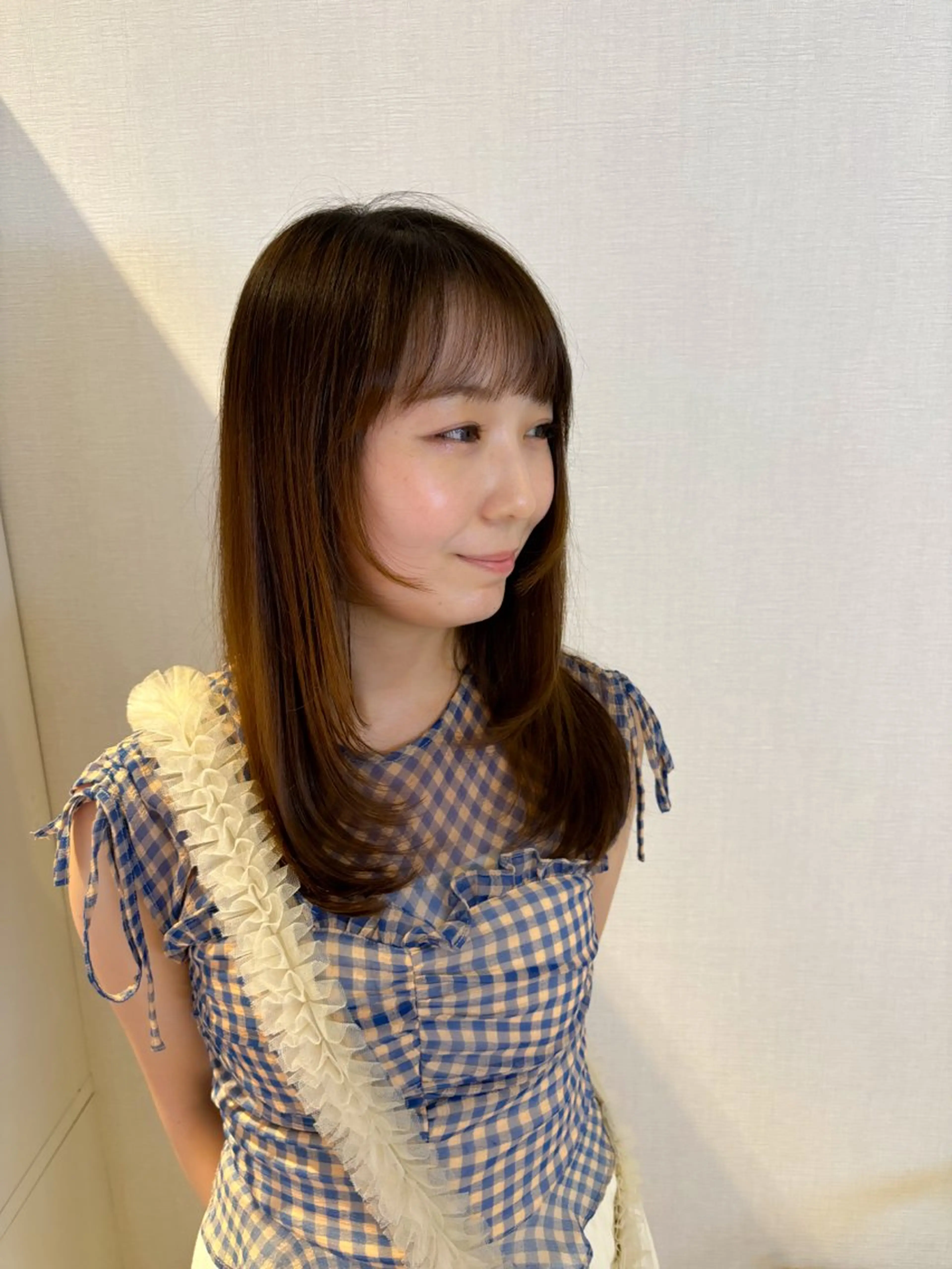 セミロング 顔周りカット Kaho🌼/メンズ ニュアンスパーマのヘアスタイル