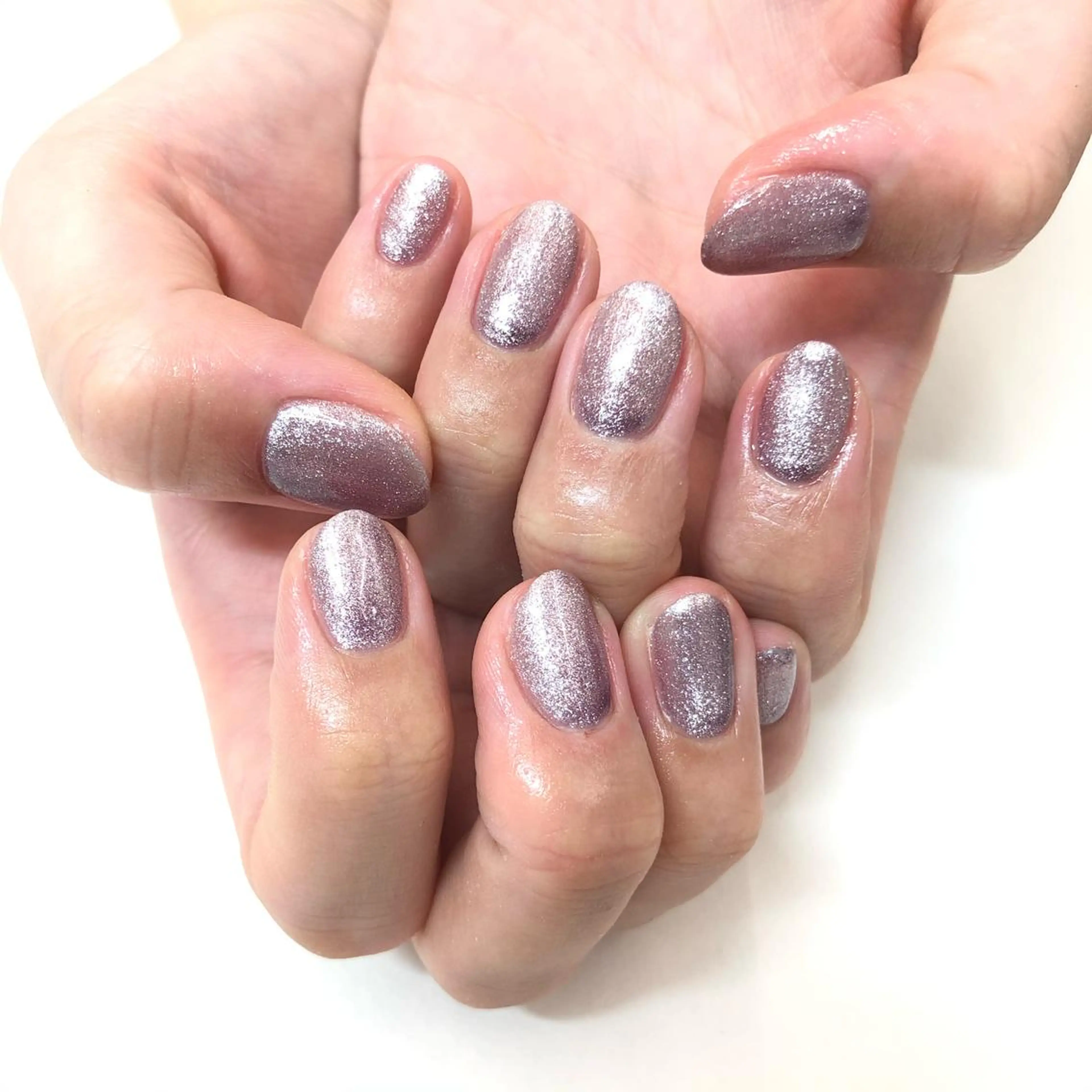 ネイル マグネットネイル パープル ハンドネイル フットネイル 🎀AYAKO 🎀中韓ネイルのネイルデザイン