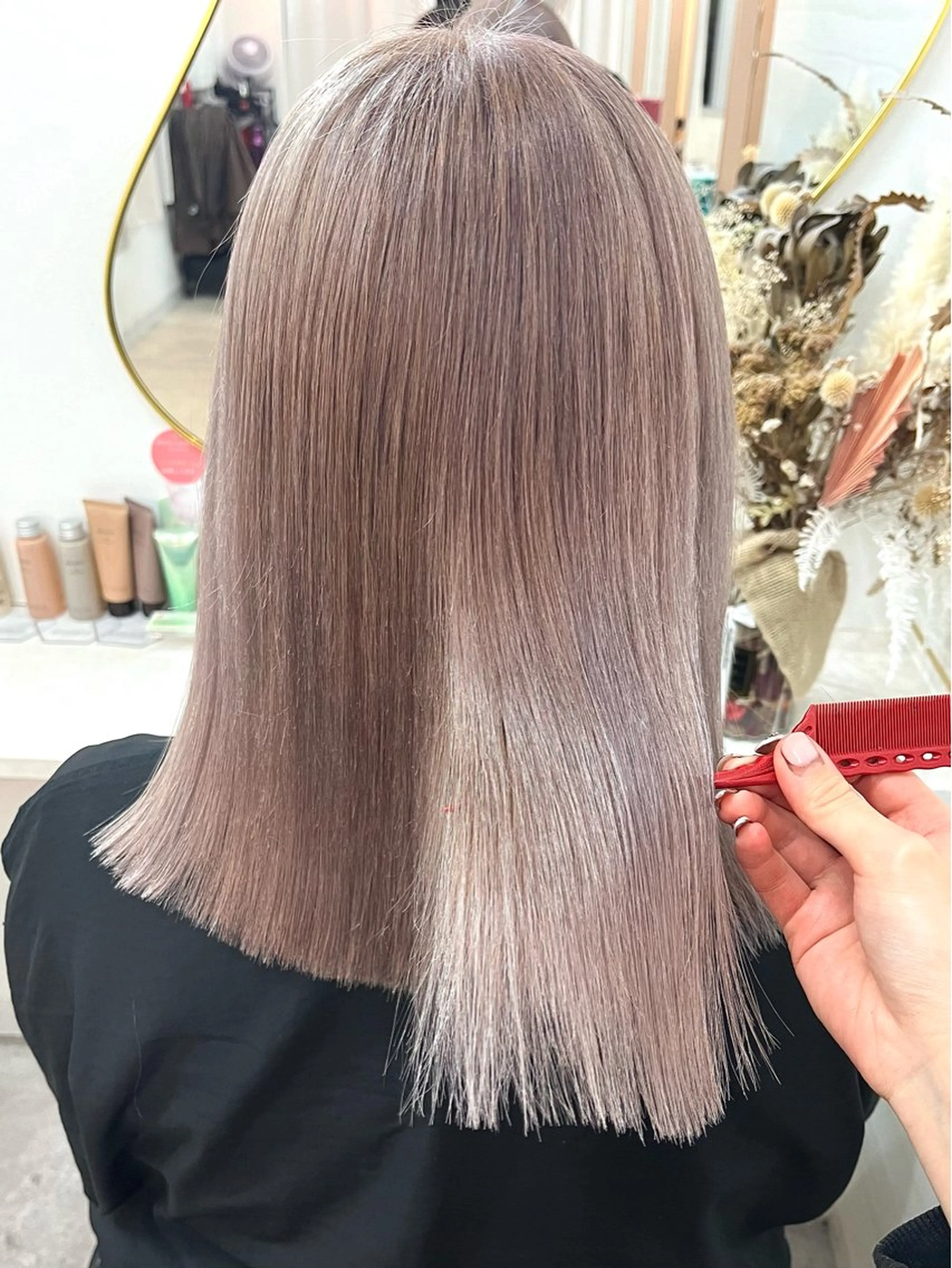 《ご新規様限定》🍃☁️ブリーチ毛にもかけられる酸性ストレート☁️🍃ごわつく髪や広がりやすい髪を扱いやすく❣️髪質改善の写真